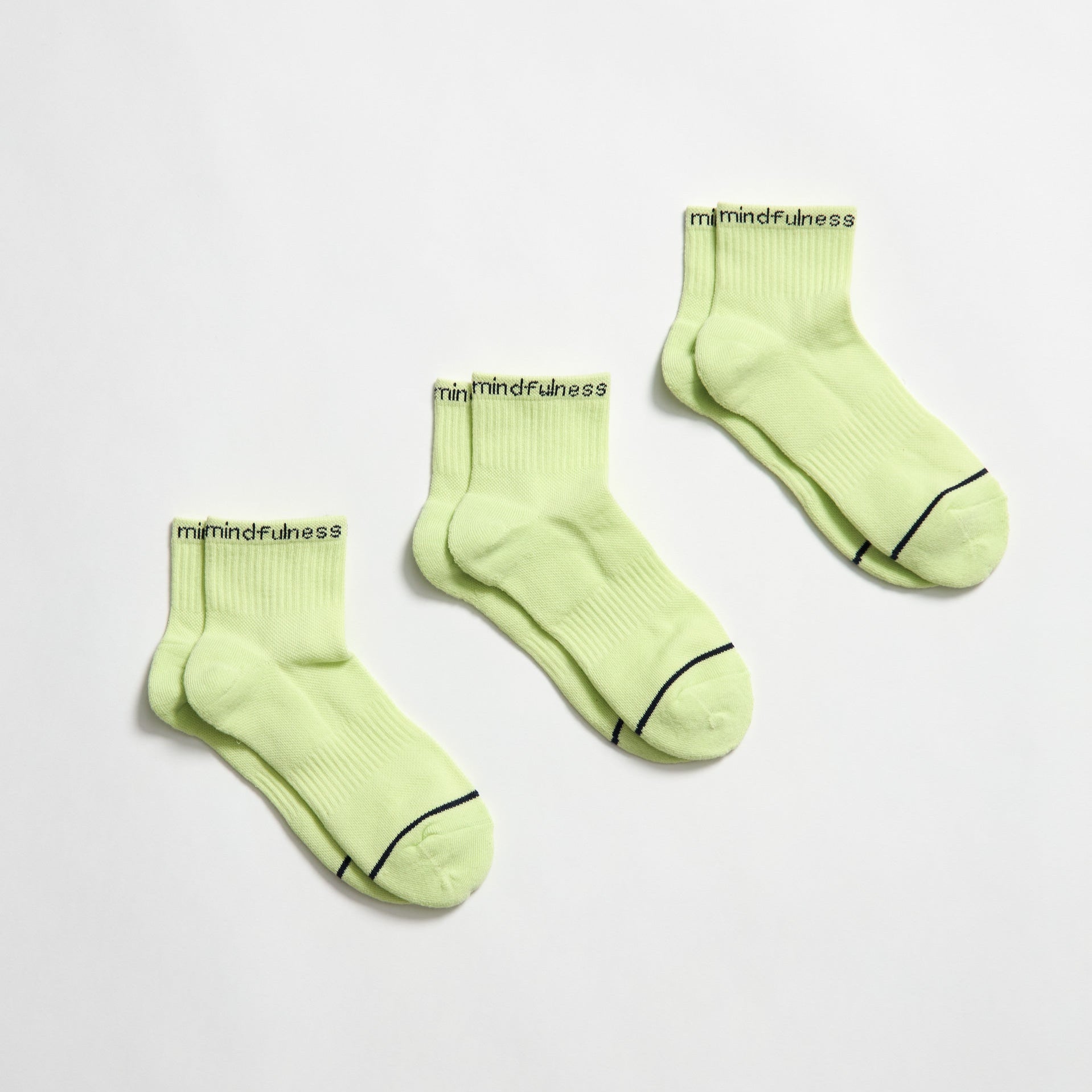 Girlfriend Collective Socks Quarter Crew "Mindfulness" 3er Pack