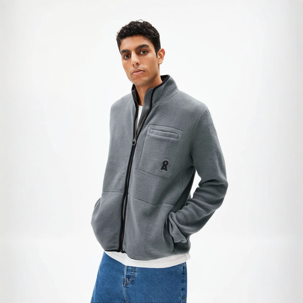 ARMEDANGELS Blouson "AABLEO FLEECE JACKET" Space Steel