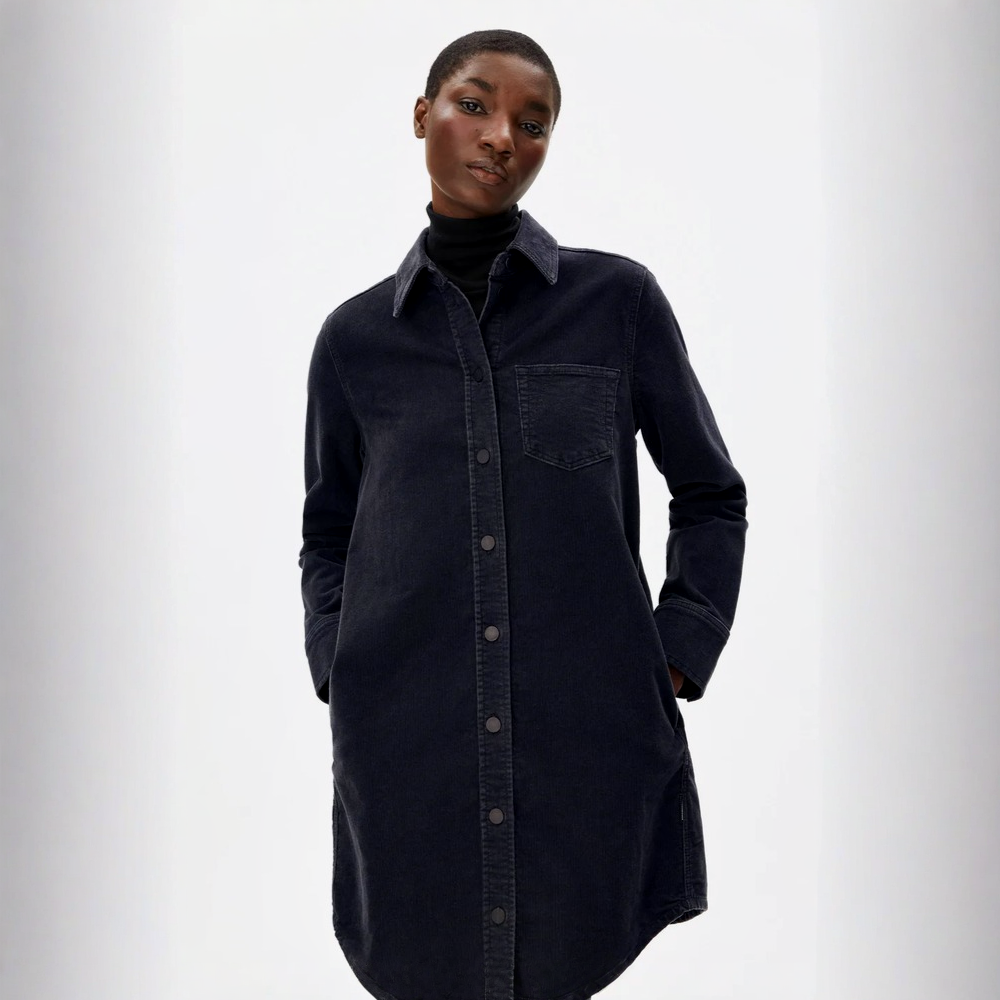 ARMEDANGELS Kleider Denim "AURELEAA CORDUROY" Dark Steel