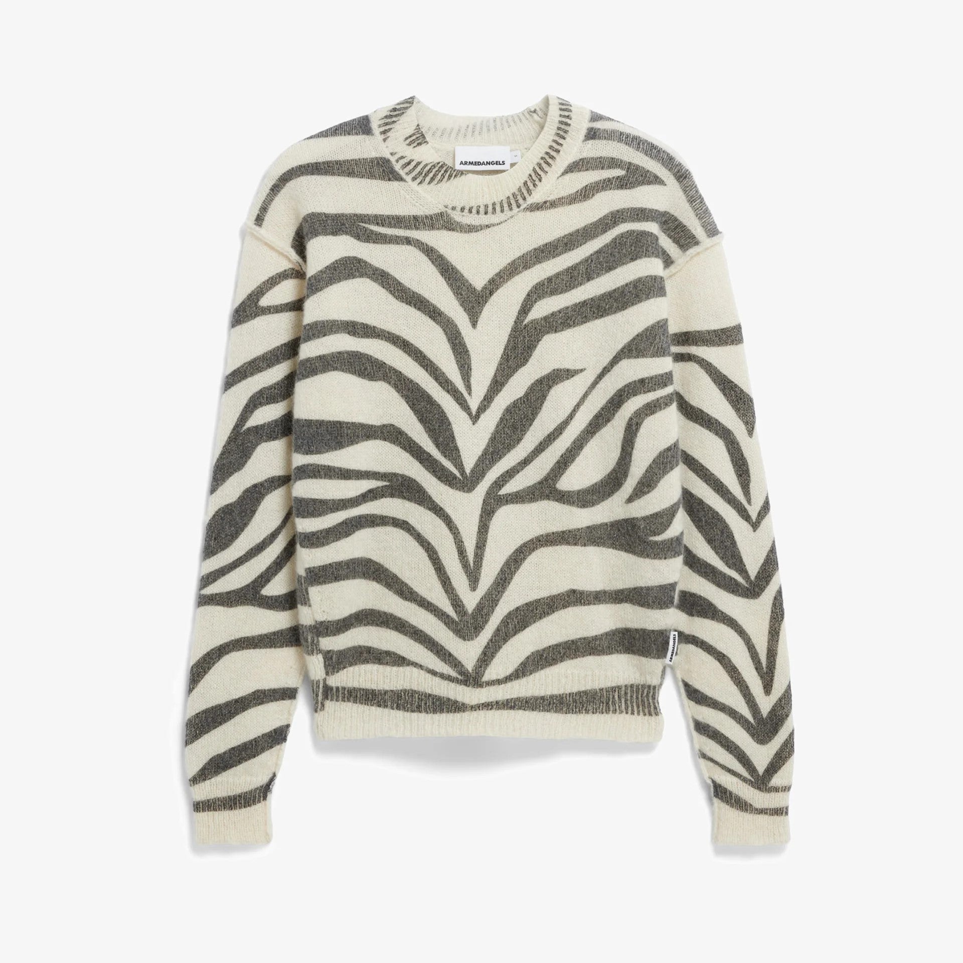 ARMEDANGELS Strick Pullover "BALBAA PREMIUM ZEBRARAA"