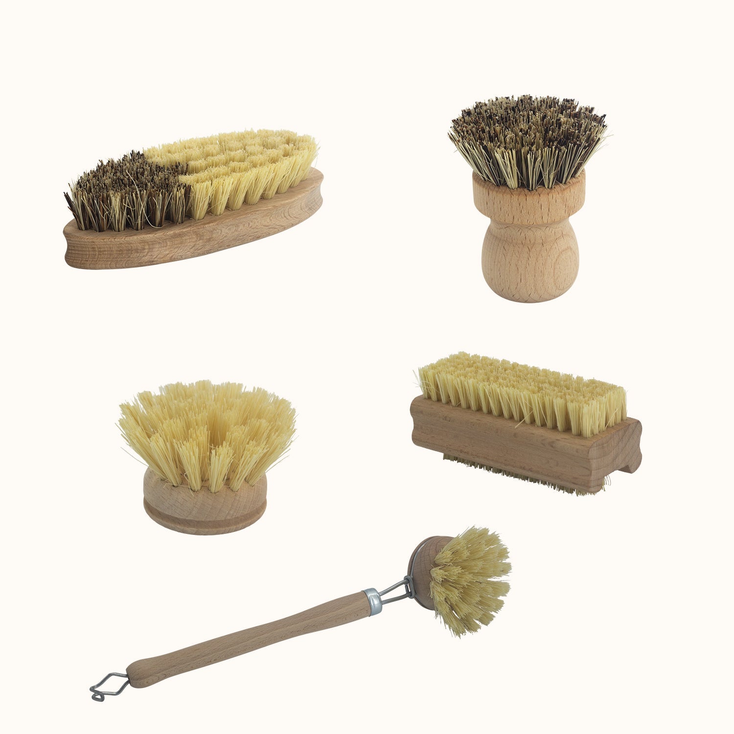 Naturalou Bürsten aus Holz Set- alle Bürsten