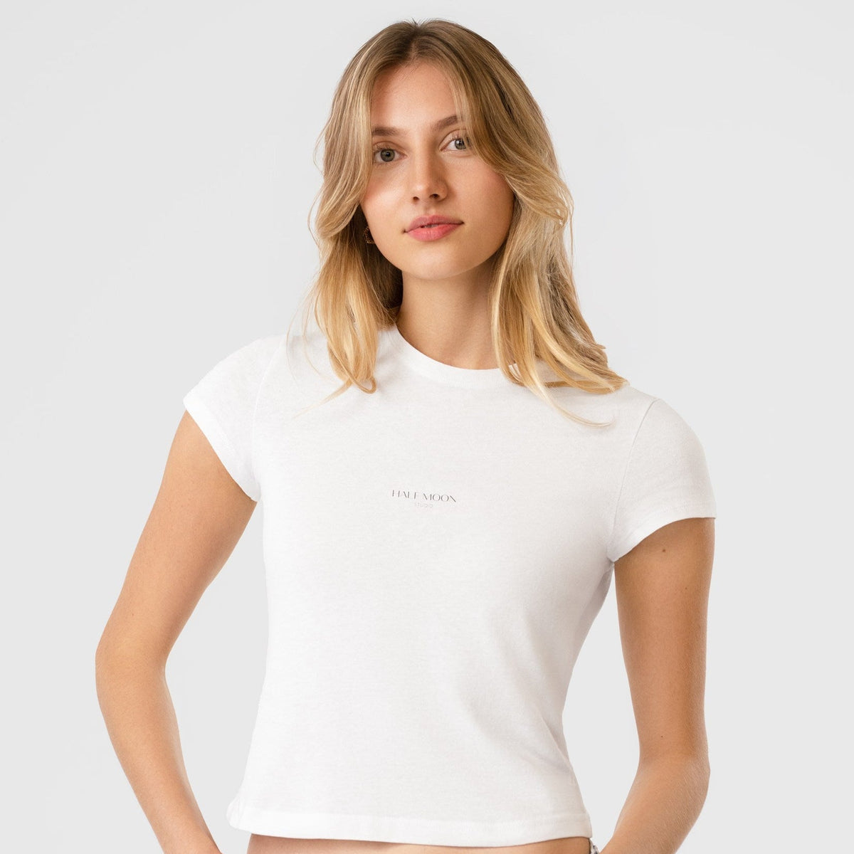 HALF MOON STUDIO Baby Tee "LOGO"