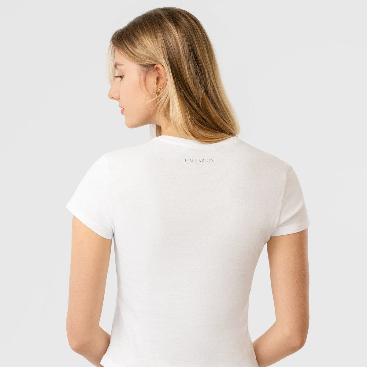 HALF MOON STUDIO Baby Tee "LOGO"