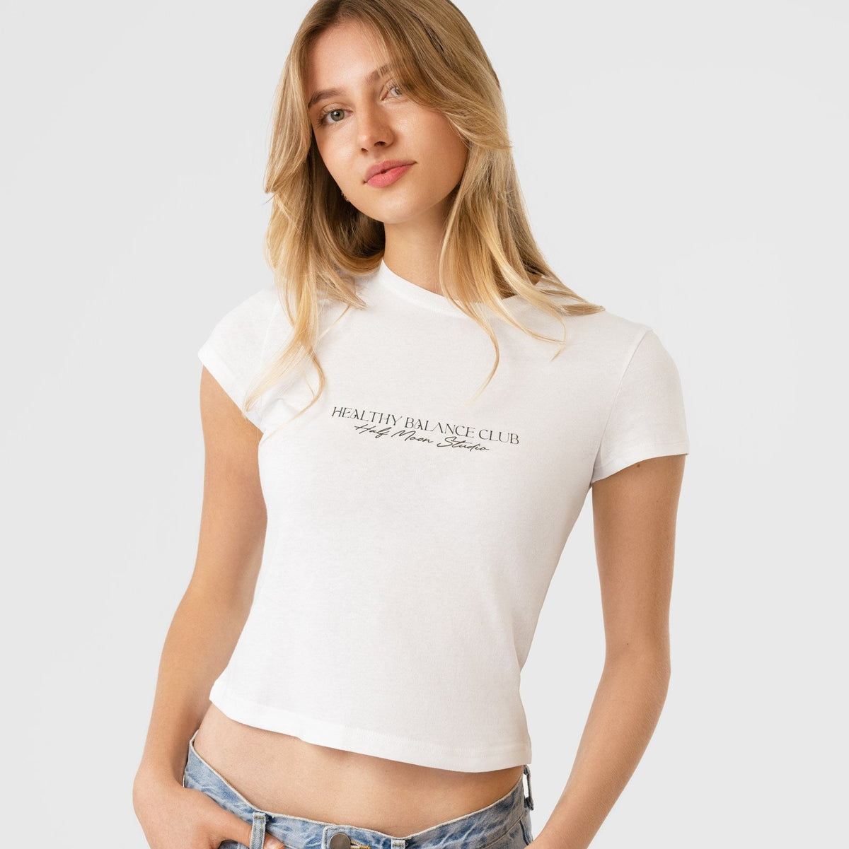 HALF MOON STUDIO Baby Tee "CLUB"