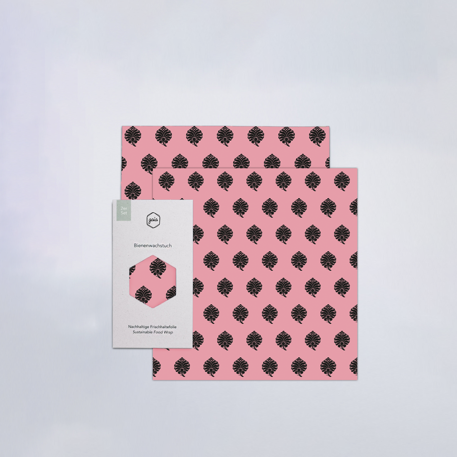 Gaia Bienenwachstuch 2er Set (M-L) - "Ornamente"
