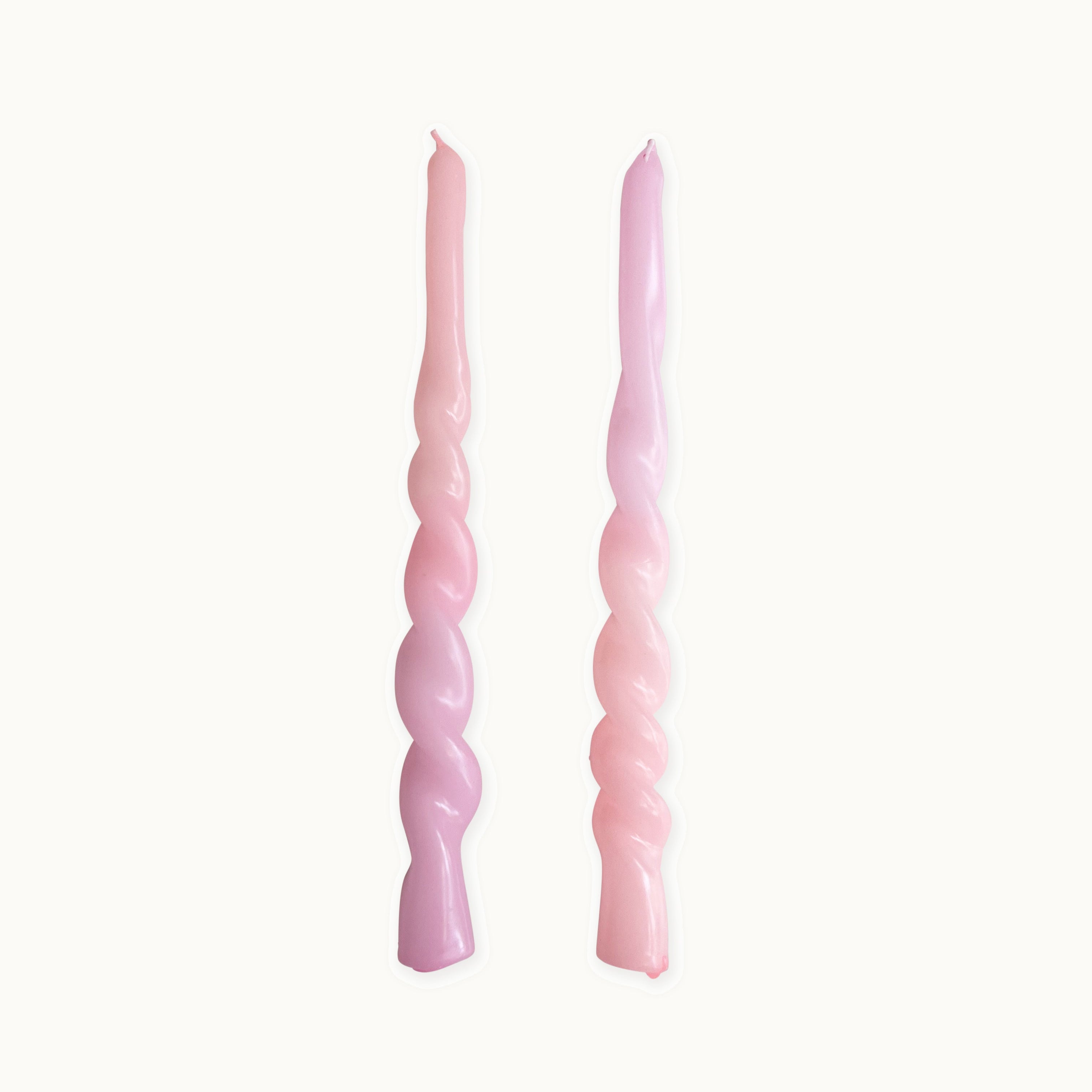 by Vivi Dip Dye Kerze Twisted "Unicorn" Rose Pink