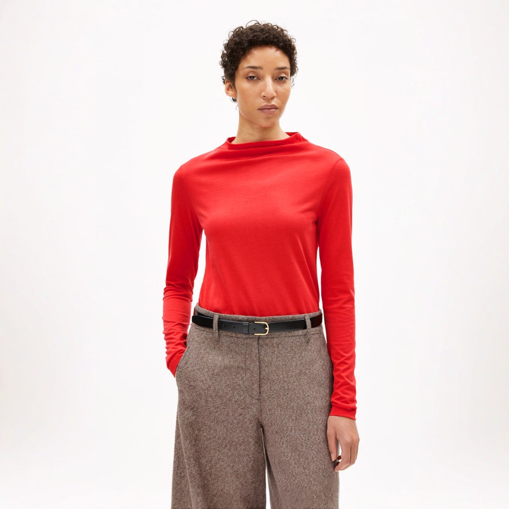ARMEDANGELS Longsleeve "CALUNAA LONGLSEEVE" Candy Apple