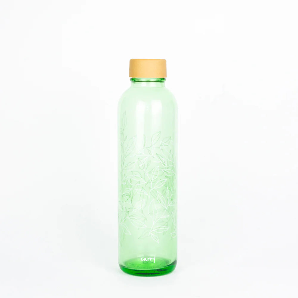 CARRY Trinkflasche aus Glas 0,7 l Green Harmony 700 ml