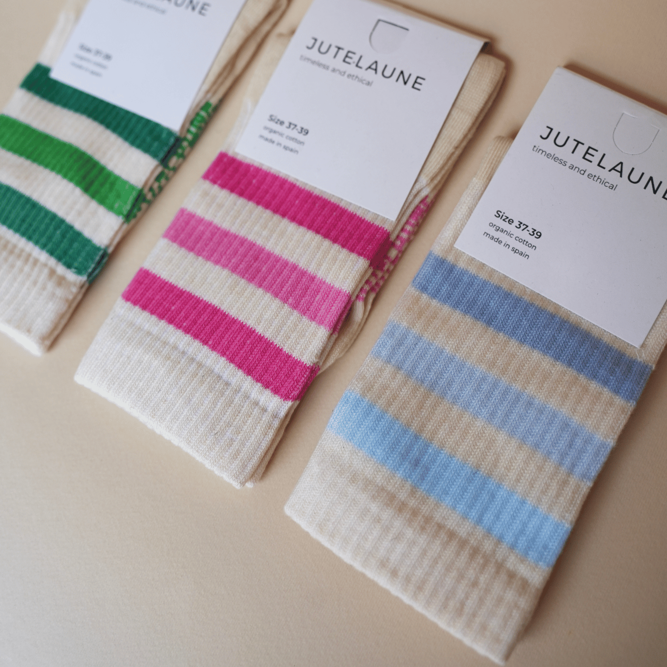 Jutelaune Socken "Triple" Blau