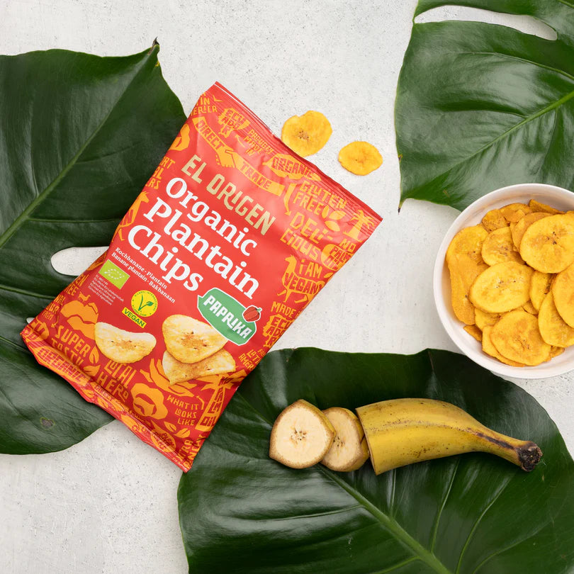 EL ORIGEN Kochbananen Chips "Organic Plantain" mit Paprika 80 g Bio*
