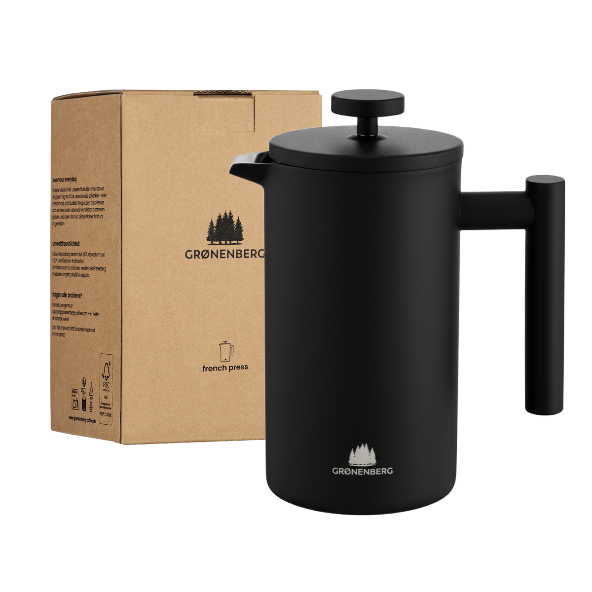 Groenenberg Edelstahl French Press Black