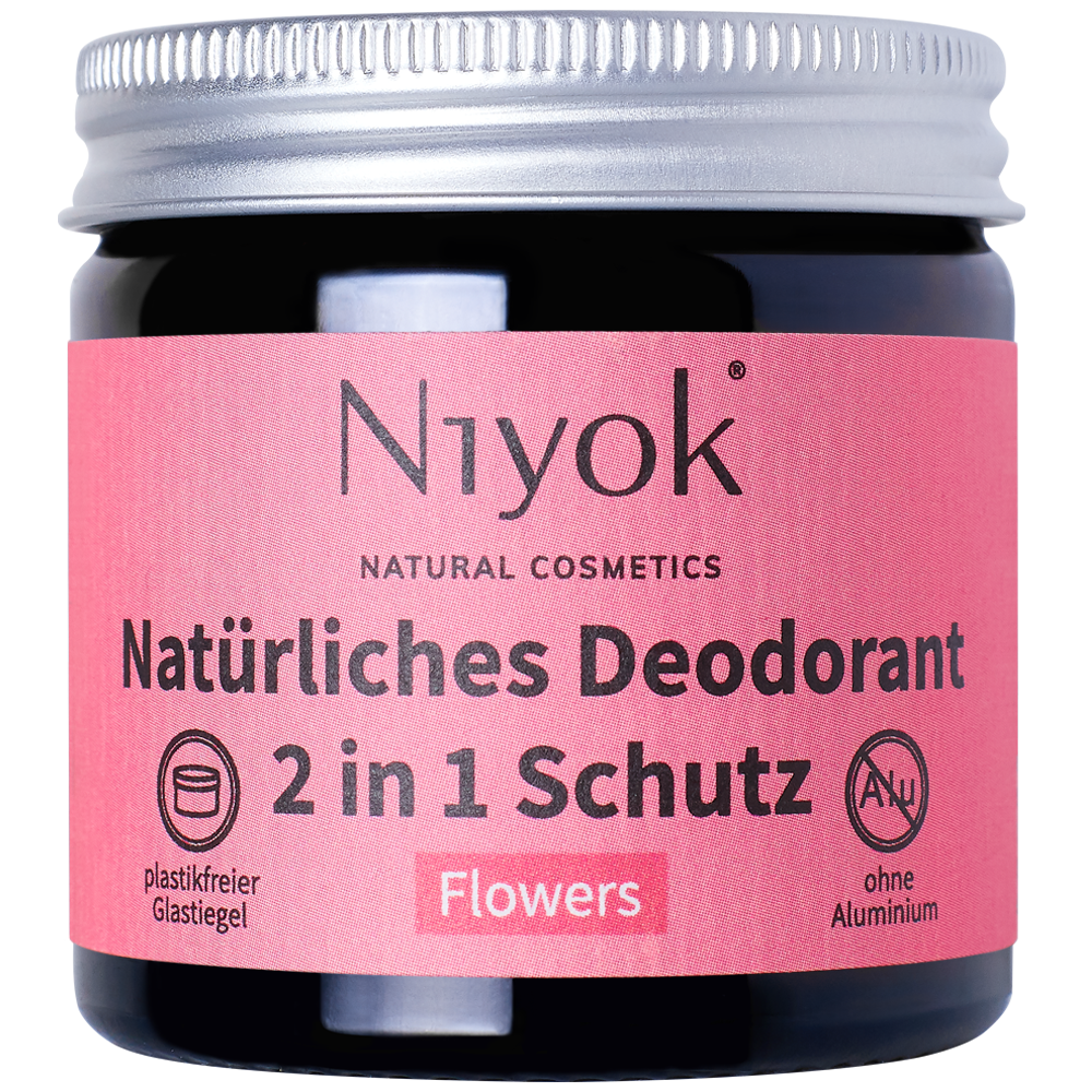 Niyok 2 in 1 anti-transpirante Deocreme - Flowers 40 ml