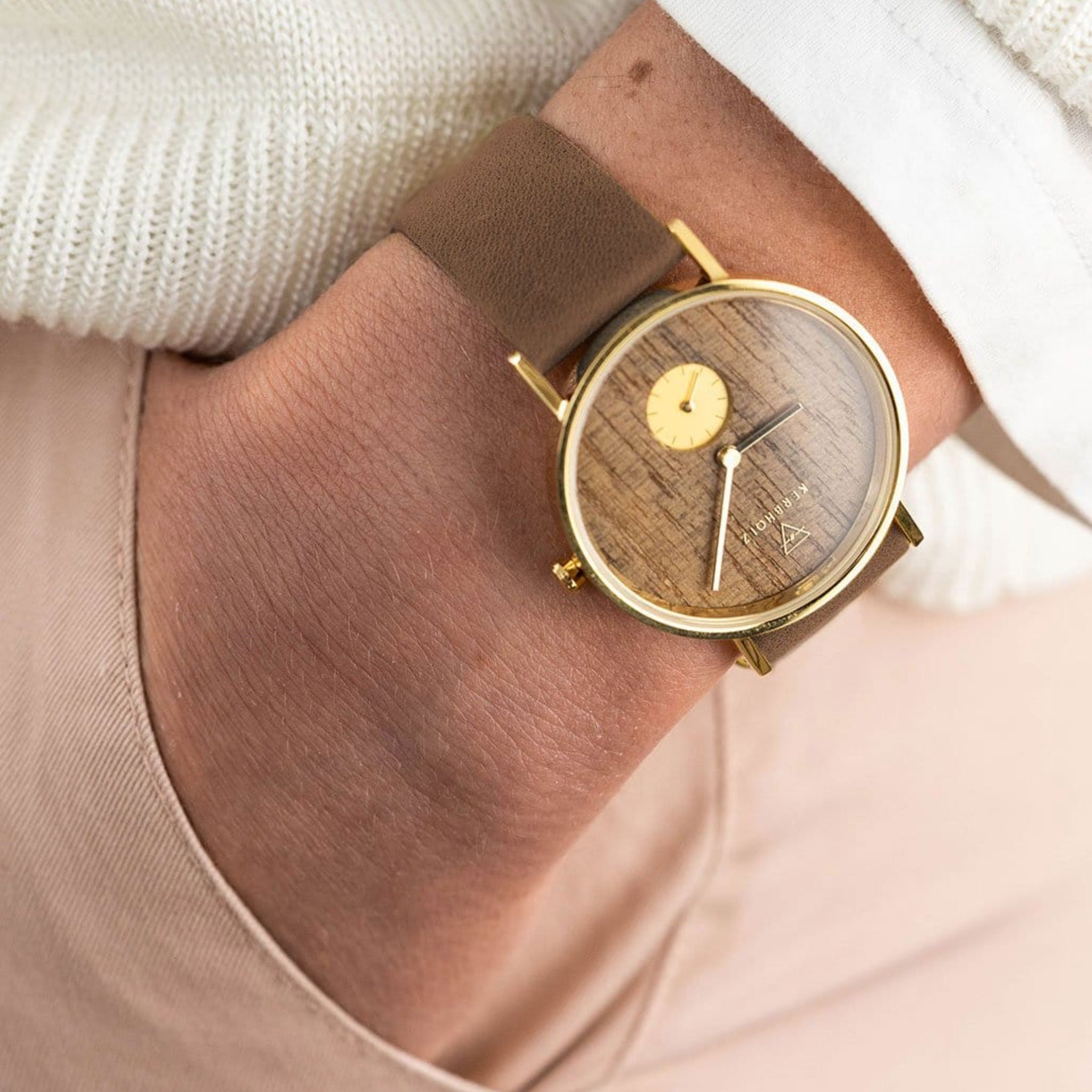 Kerbholz Holzuhr Mit Lederarmband Herren KERBHOLZ Armbanduhr