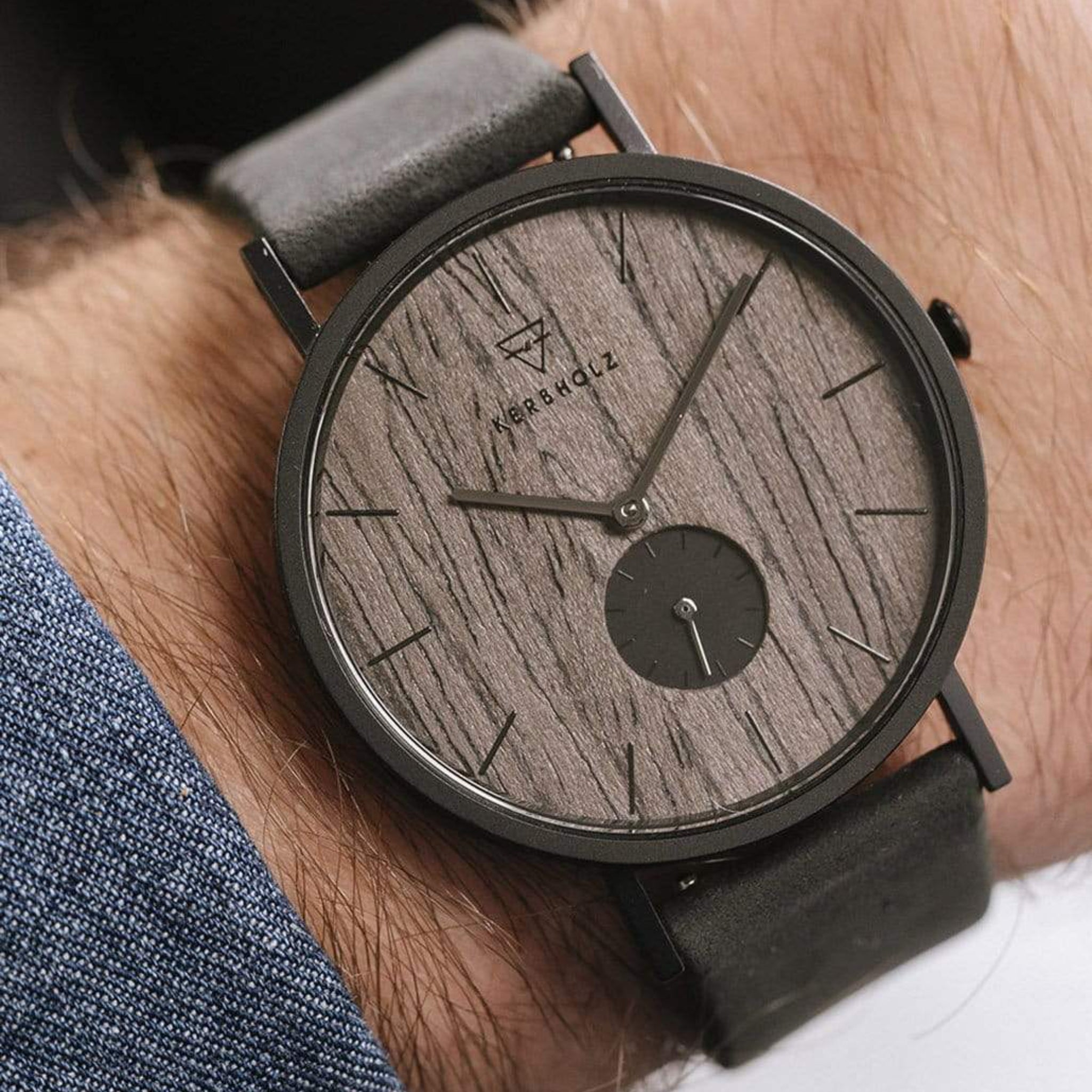 Caspar Holzuhr Herren Kerbholz Kerbholz Herrenuhr Kerbholz Uhren