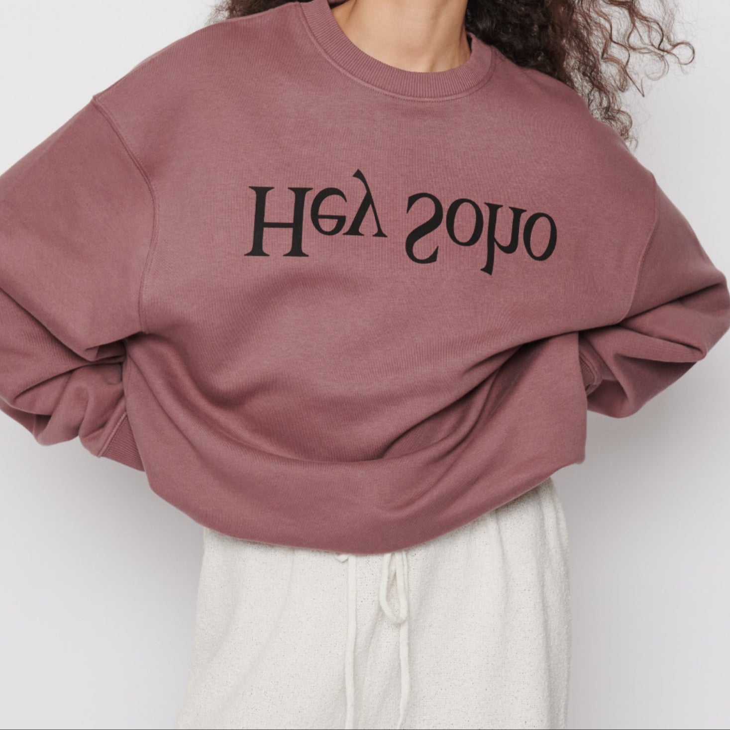 hey soho Sweater "Hey Soho Mirror" Rosewood