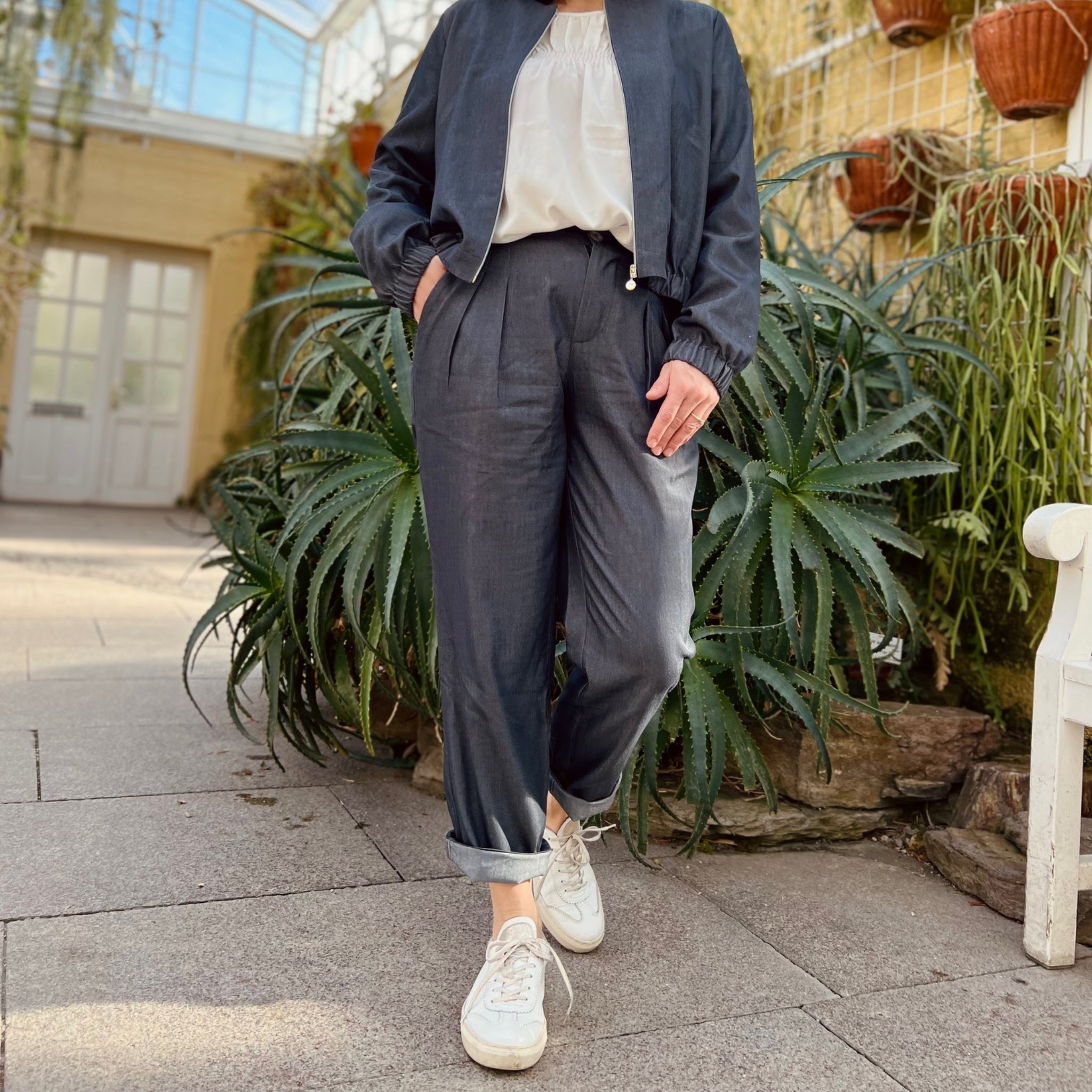 ME&MAY Hose "Salbei" Denim