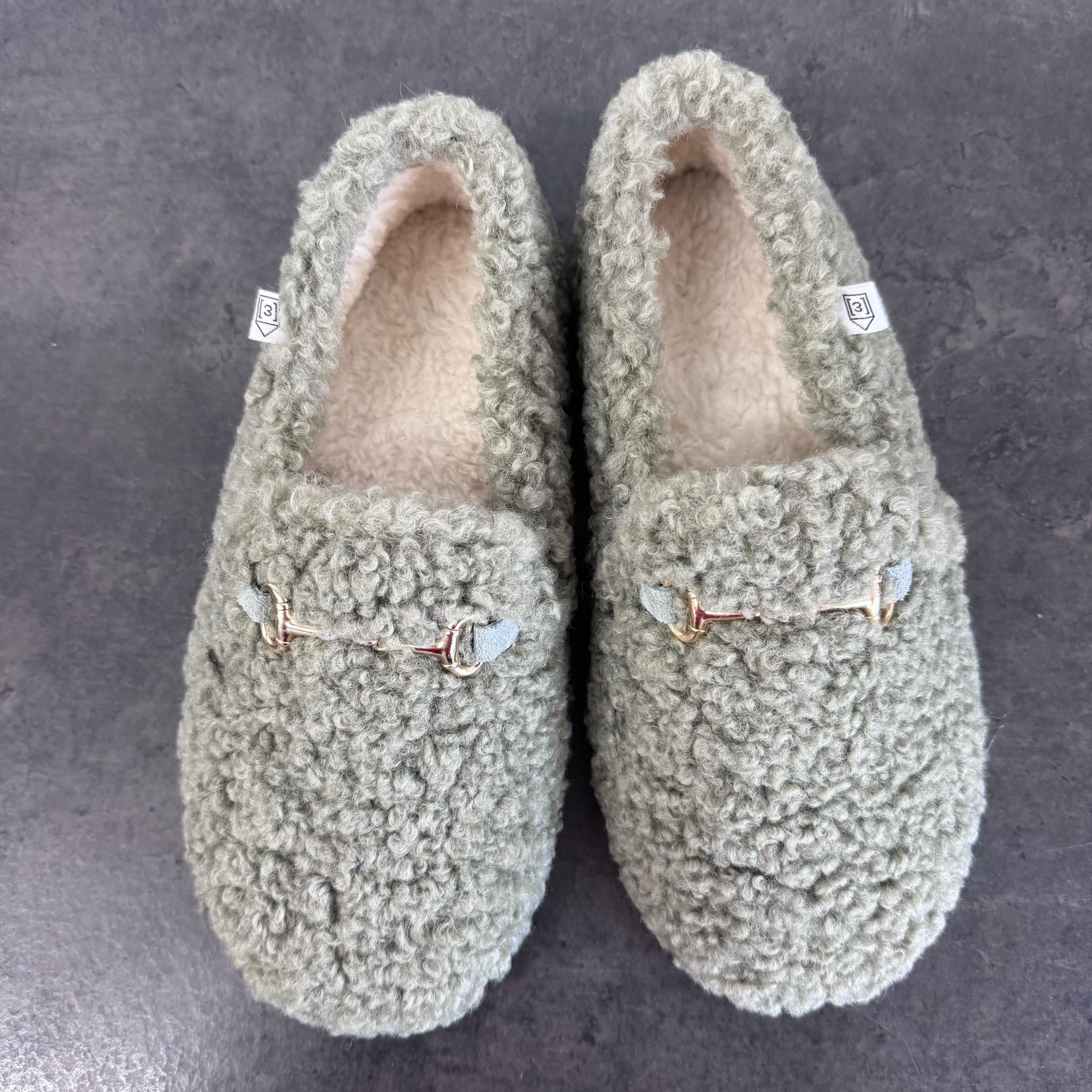 Espadrij l´originale Hausschuh "CURLY LOAFER" 39 Grün
