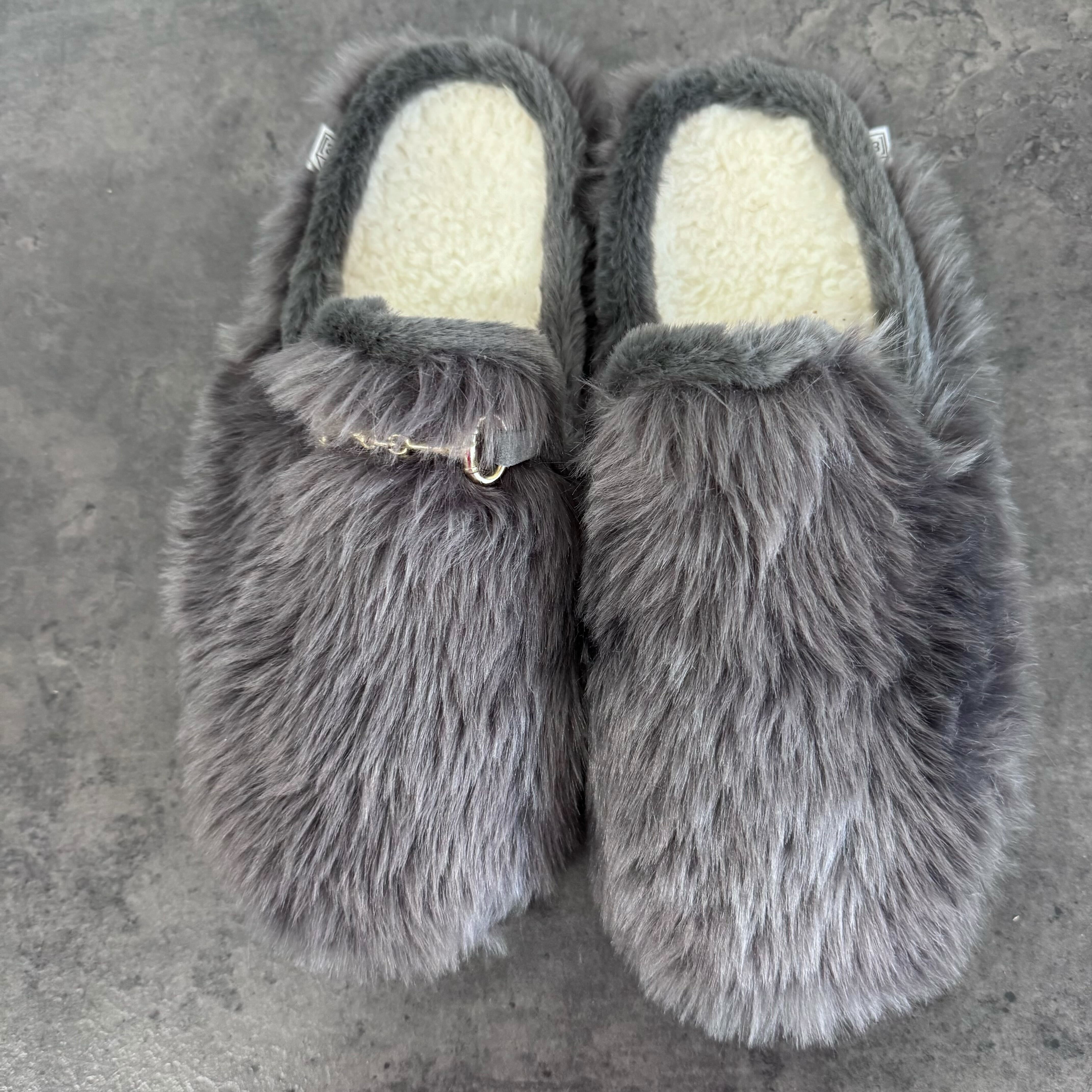 Espadrij l´originale Hausschuh "LOAFER FUZZY" - Dritte Wahl 39 Grau