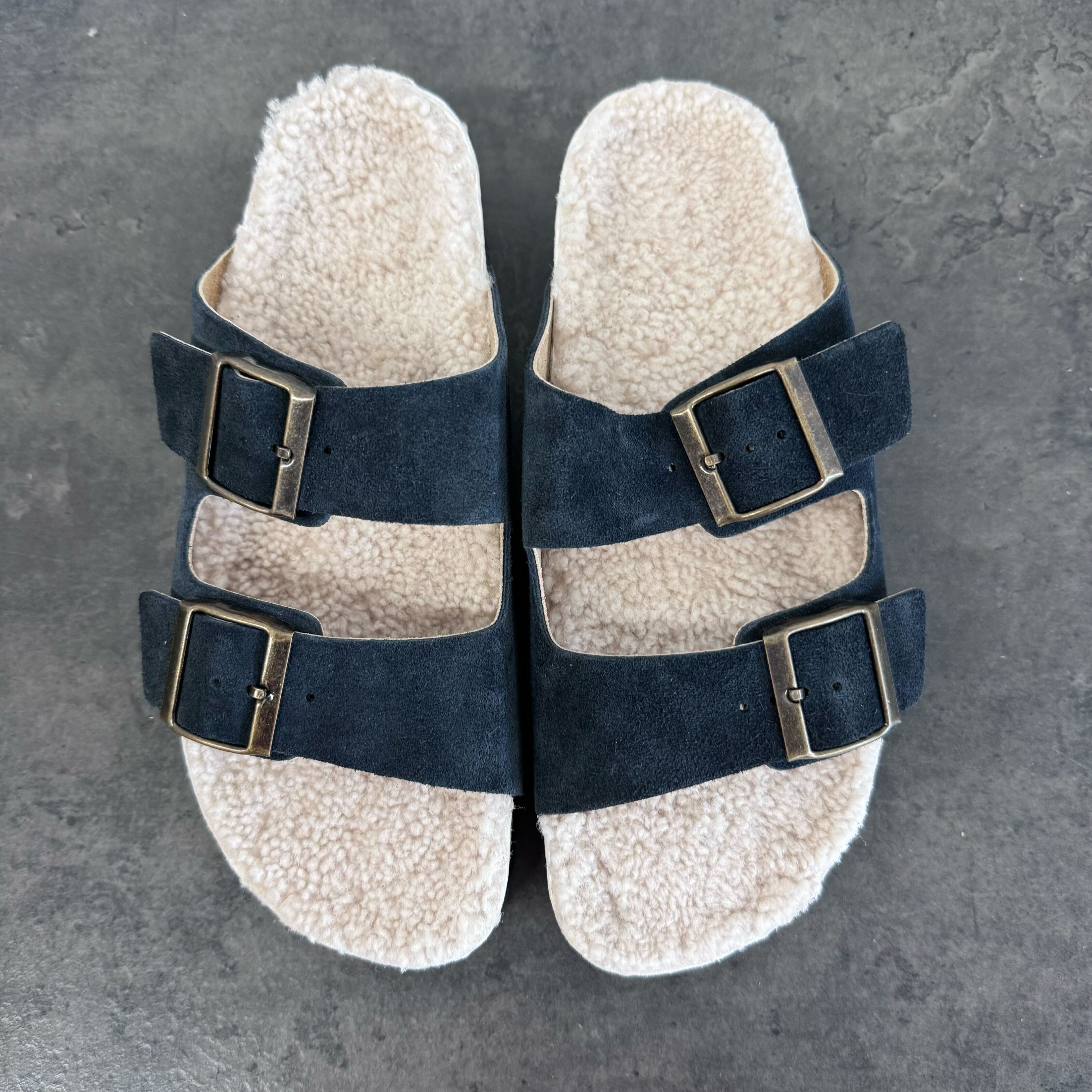 Espadrij l´originale Sandalette "AMI VELOUR TEDDY NEW" 39 Anthrazit