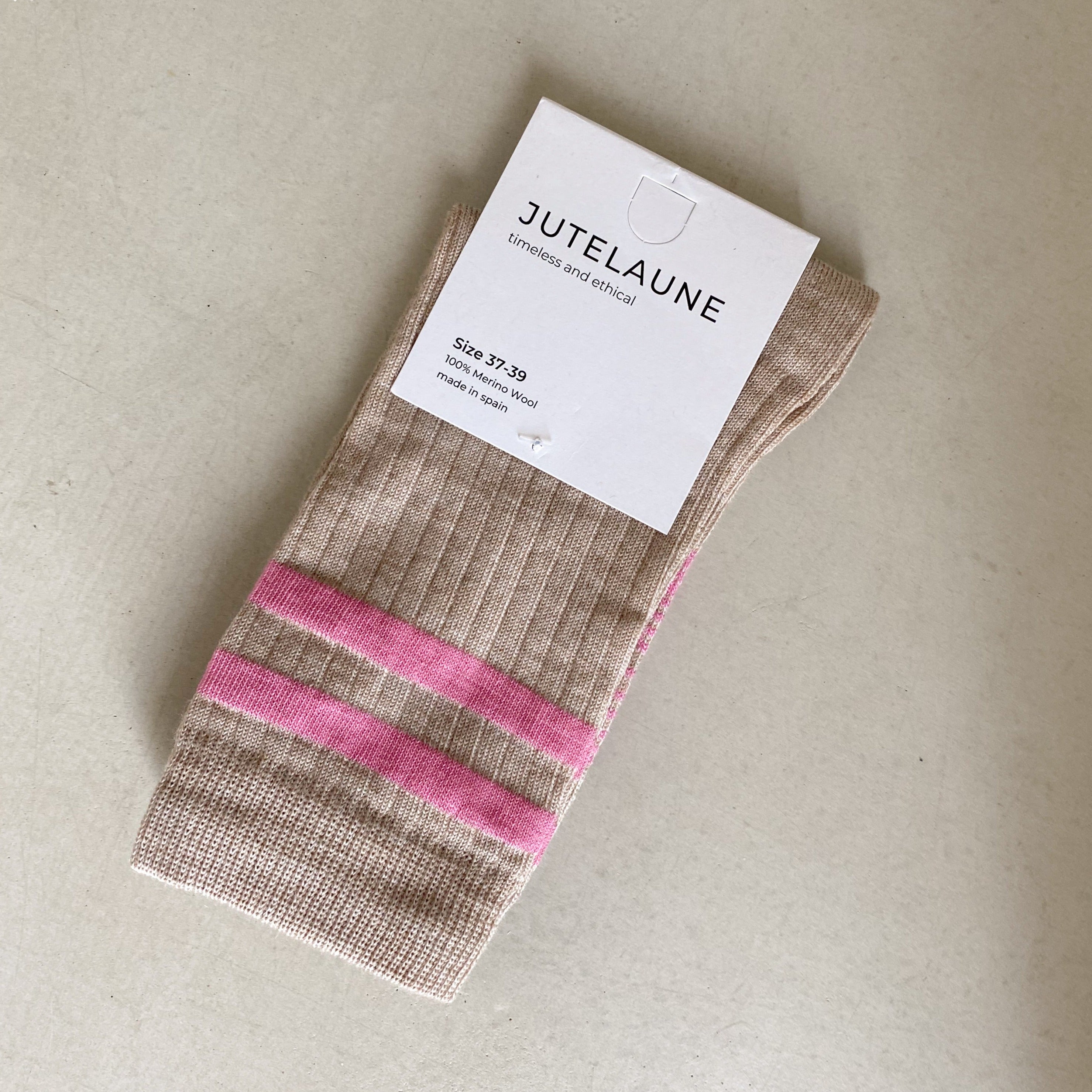 Jutelaune Socken "Merino" Sand Pink