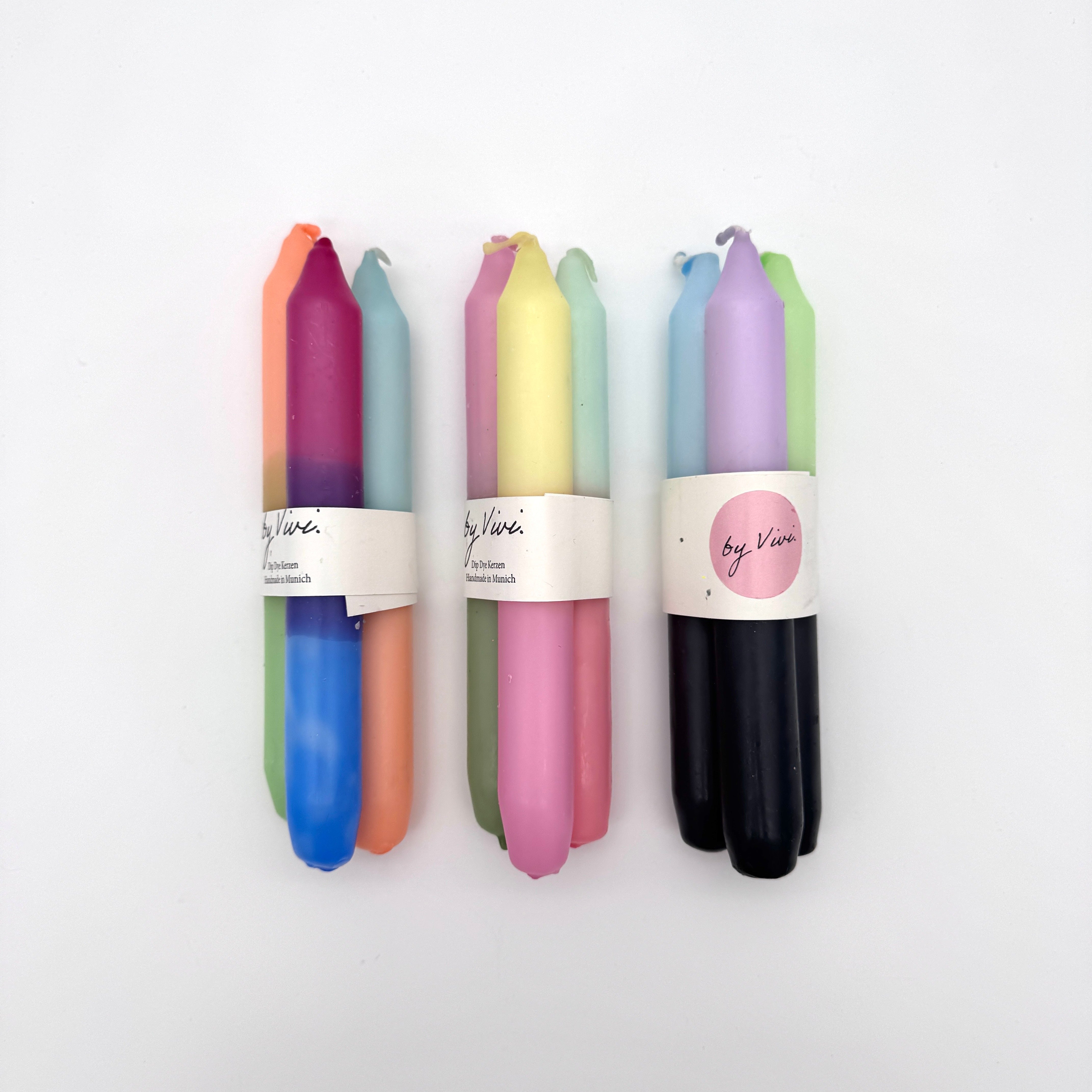 by Vivi Kerzen Mix 3er-Set Kurz Mystery
