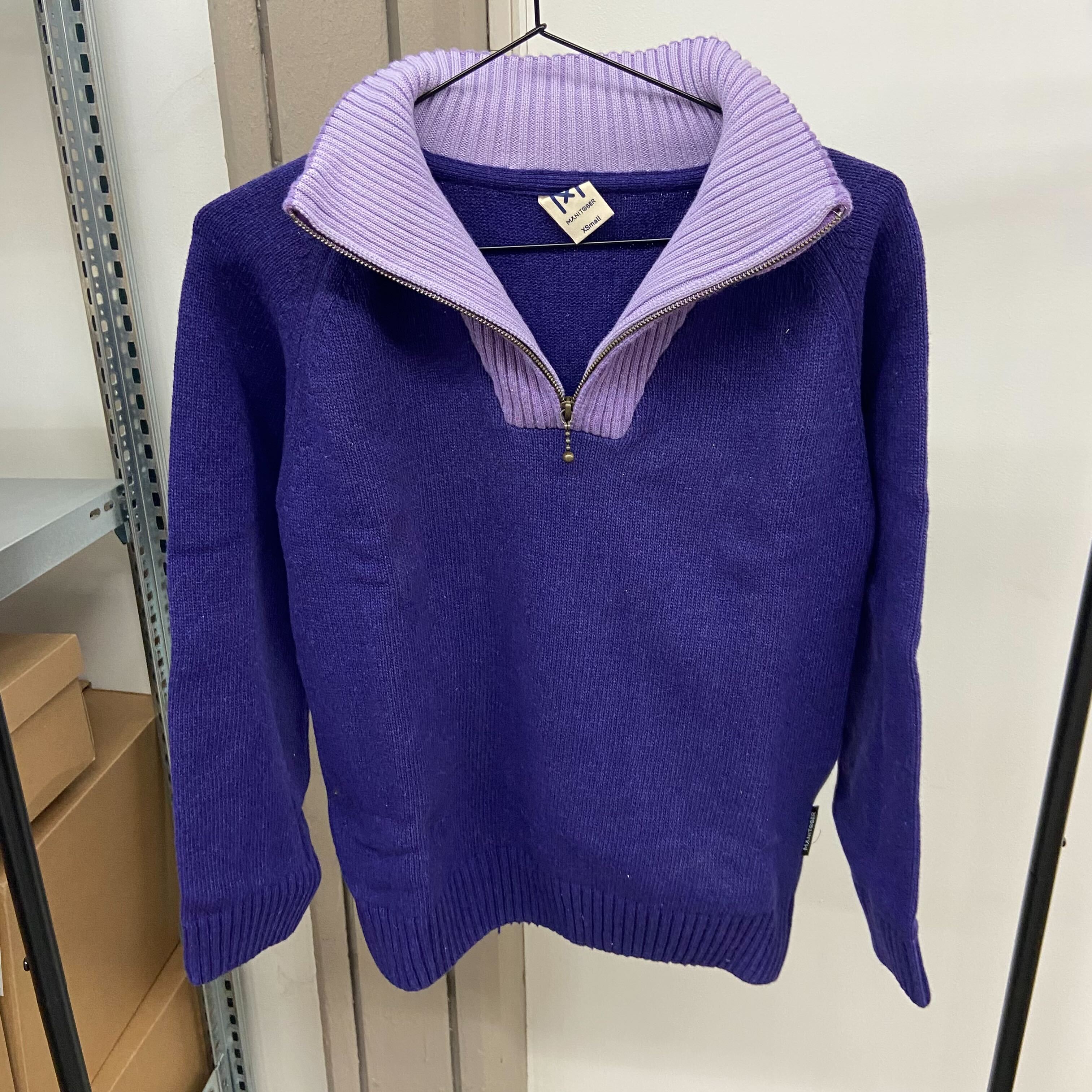Manitober Kinder Strick Troyer 158 Navy Lilac