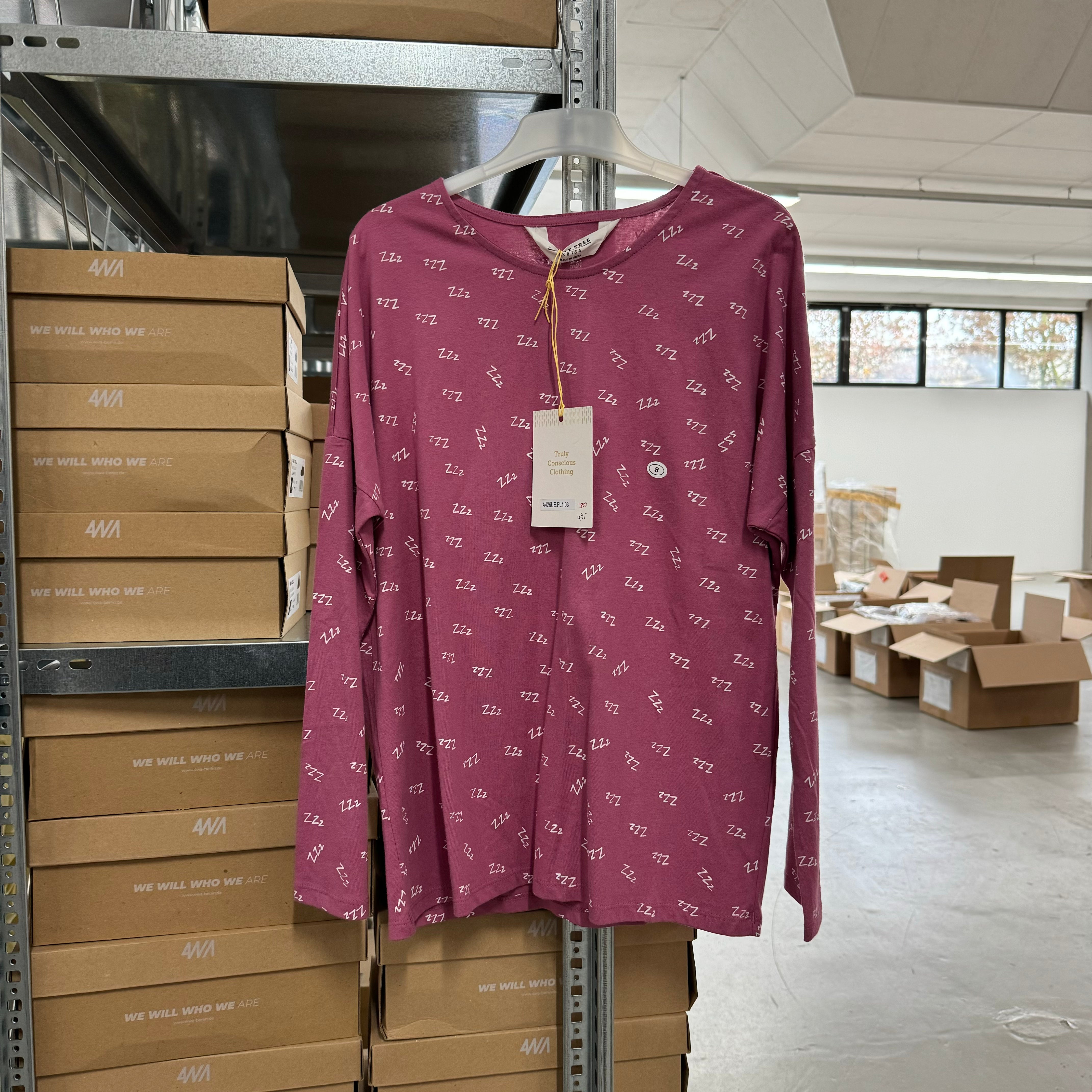 People Tree Langarmshirt - Rosa / UK8/34