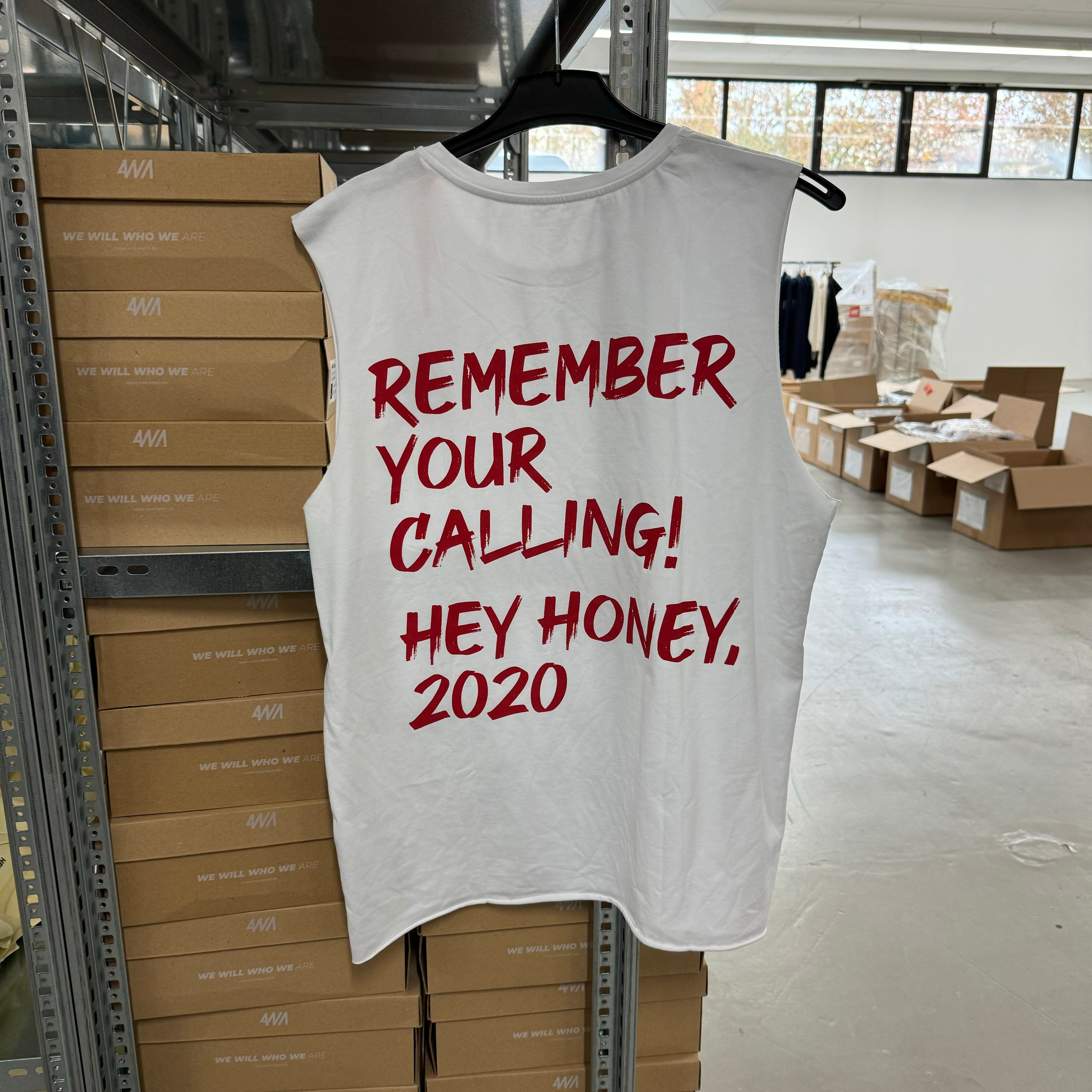 Hey Honey Top "Remember" - Weiß / M