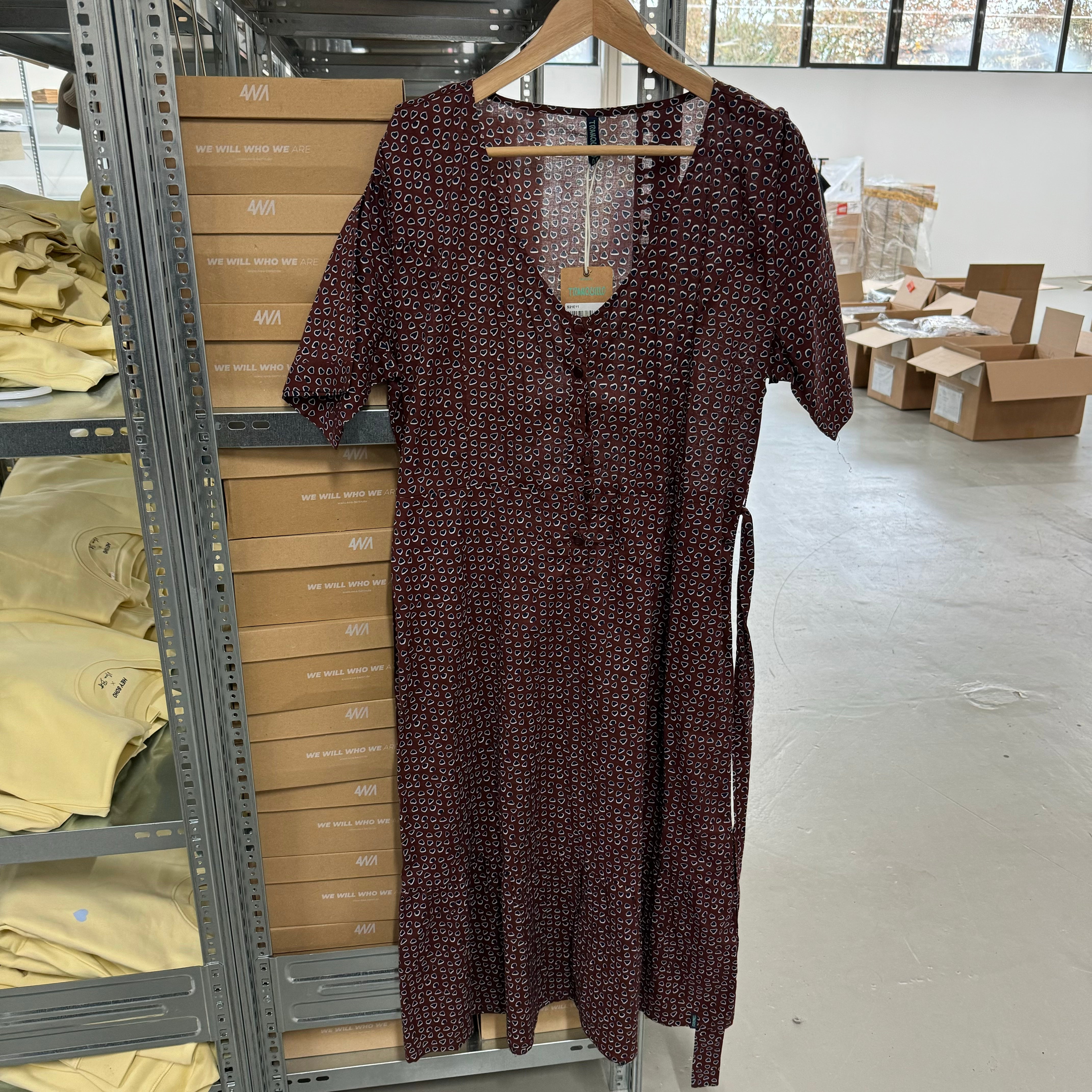 TRANQUILLO Kleid "Anita" - Weinrot / 44/L