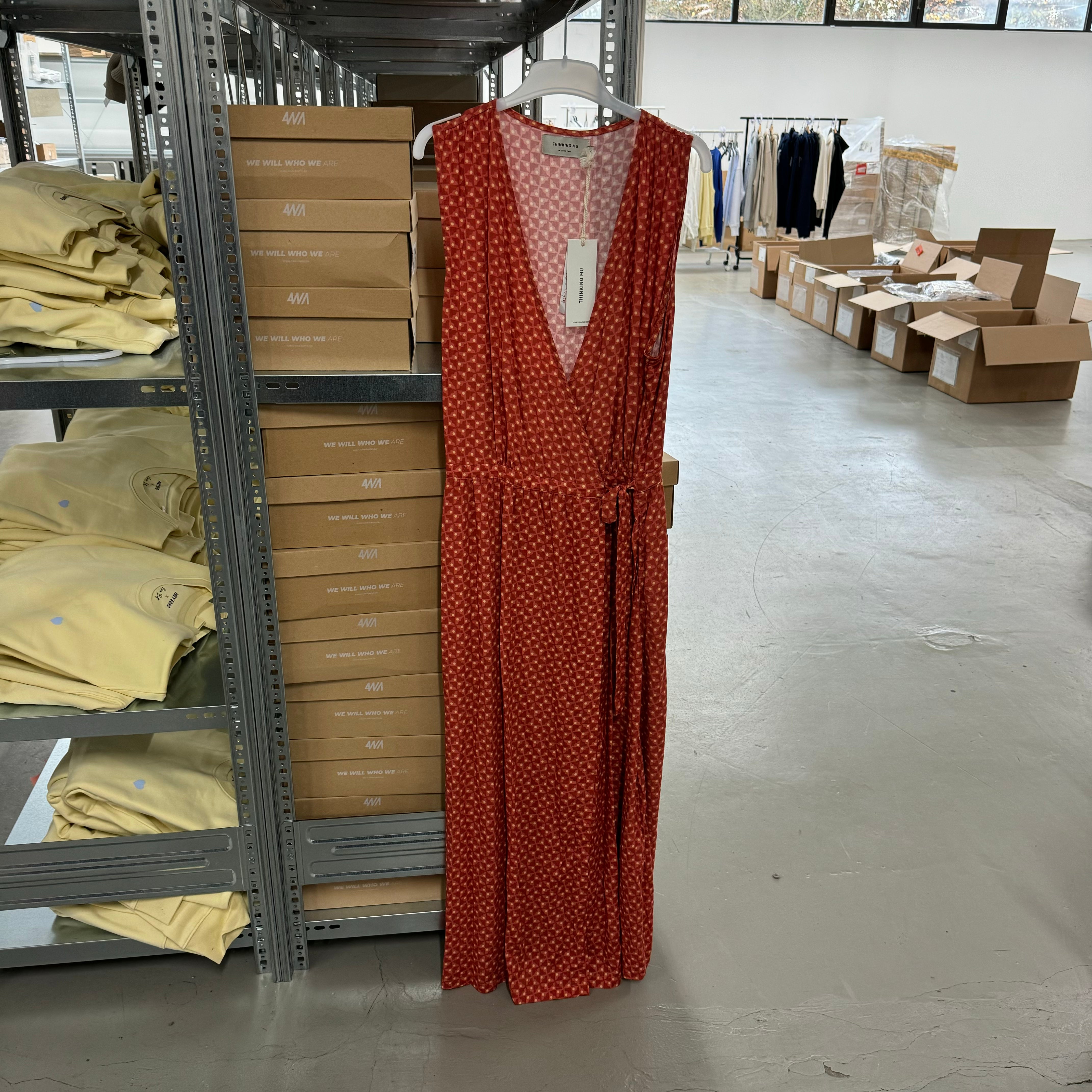 Thinking Mu Kleid "Amapola" - Orange / L