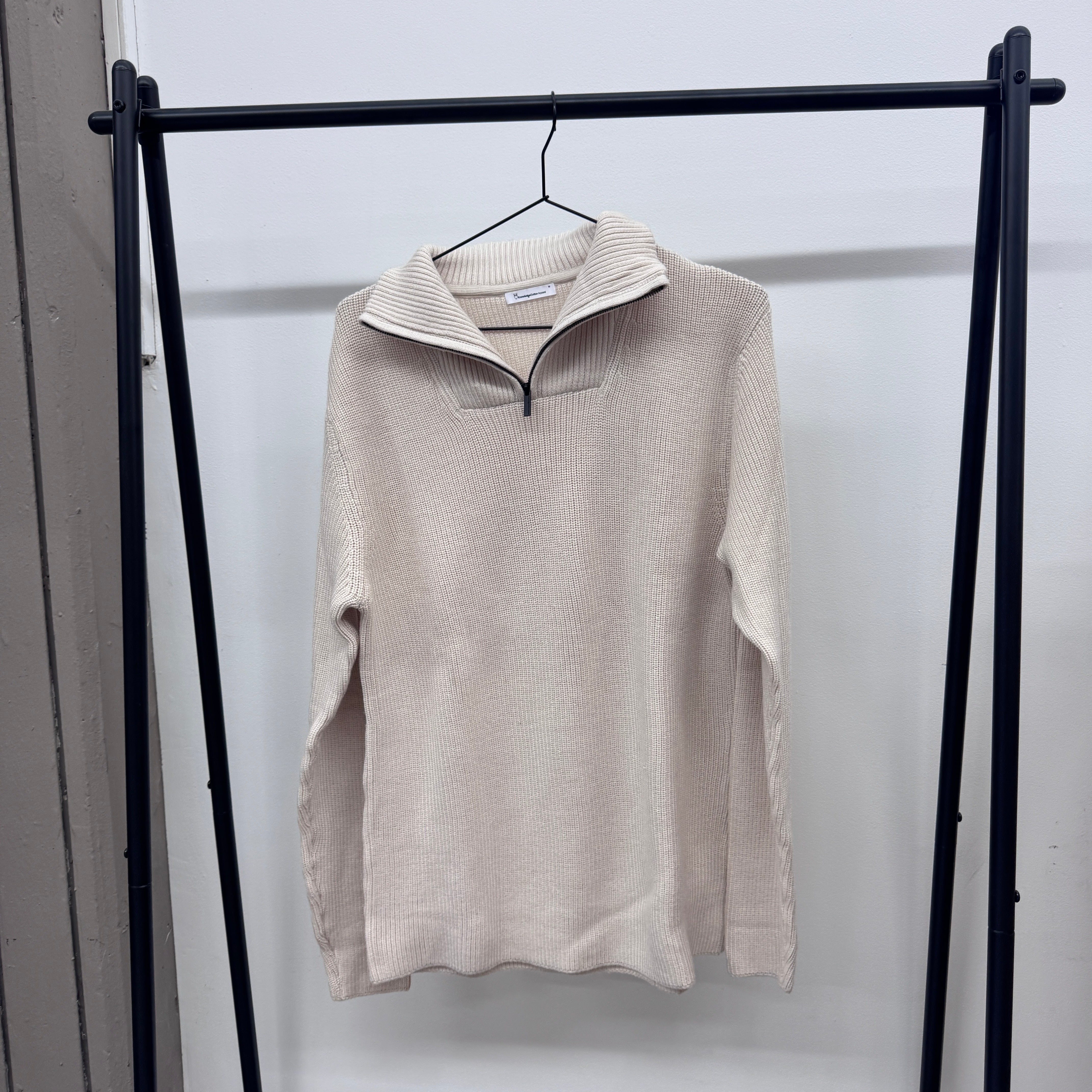 KnowledgeCotton Apparel Herren Pullover - Dritte Wahl M Creme