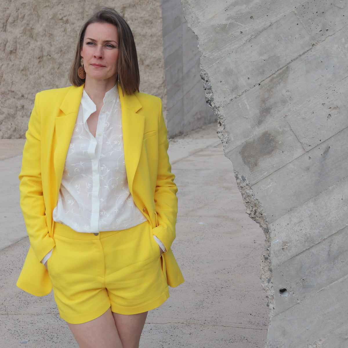 NINA REIN Shorts aus Lyocell 36 Yellow