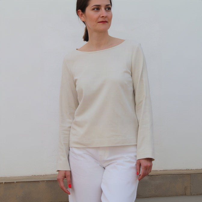 NINA REIN Shirt aus Baumwolle (Bio) in Creme