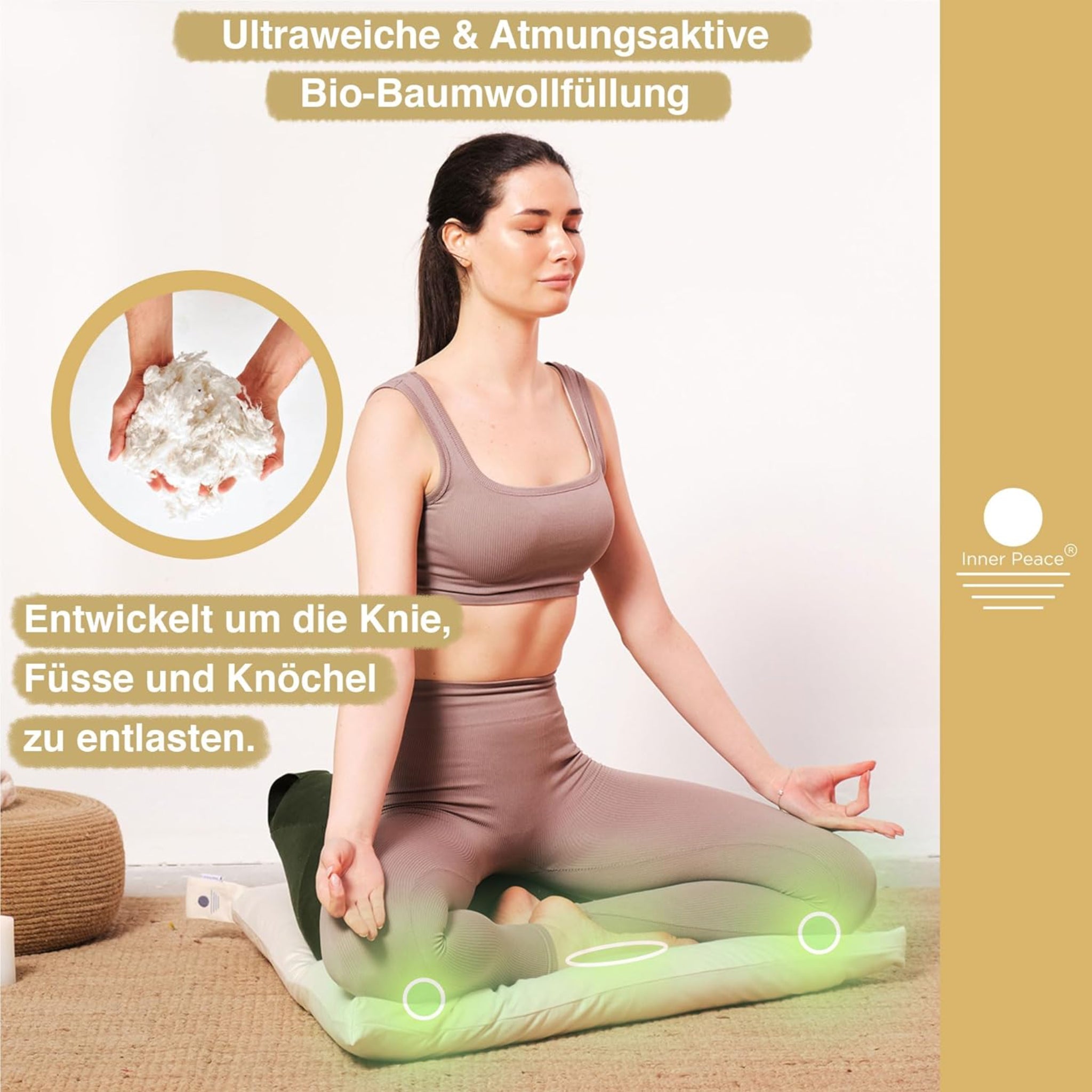 Inner Peace Zabuton Meditationsmatte Dreieck