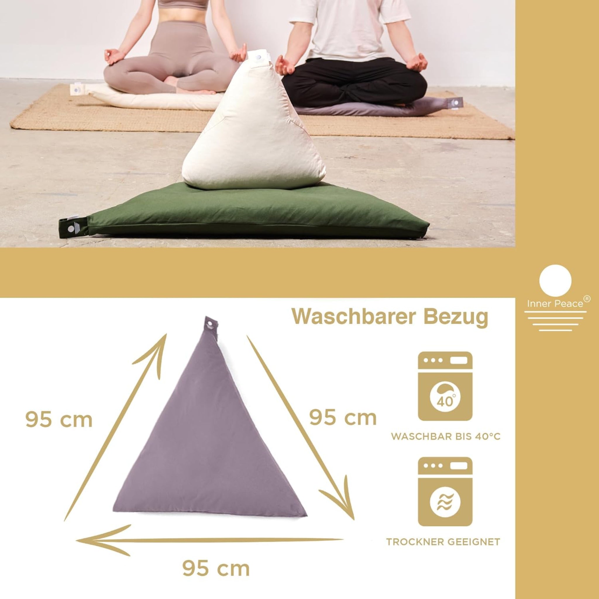 Inner Peace Zabuton Meditationsmatte Dreieck