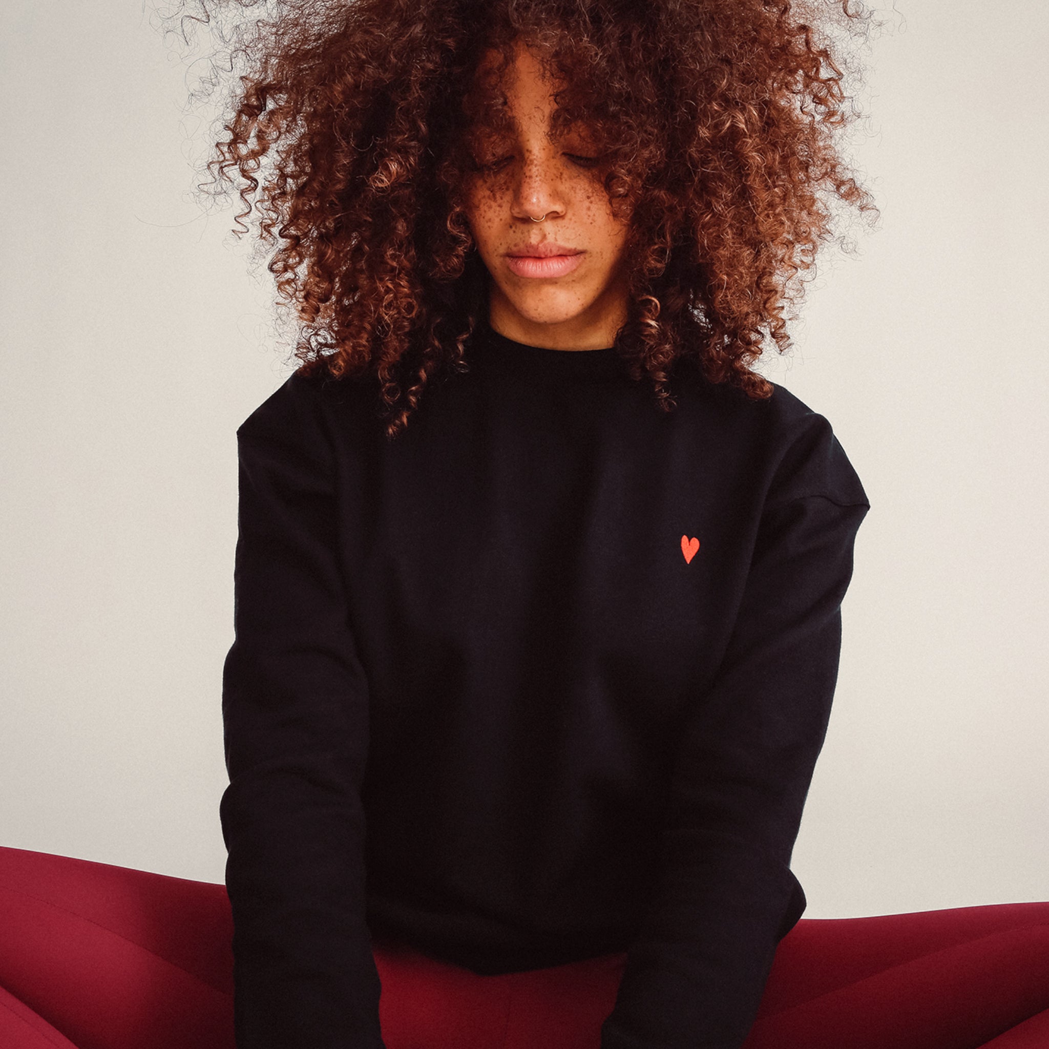 Jutelaune Sweatshirt "Heart" Black
