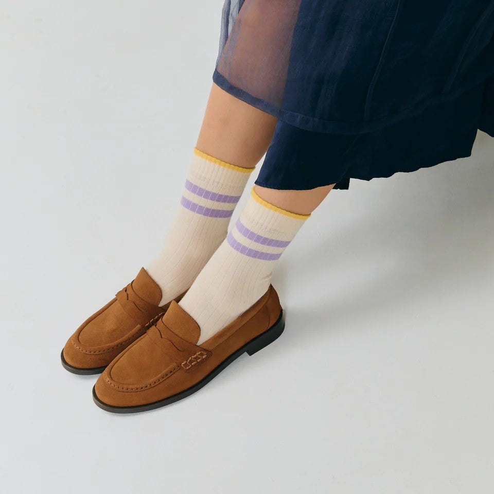 Jutelaune Socken "Stripe" Onesize Malve