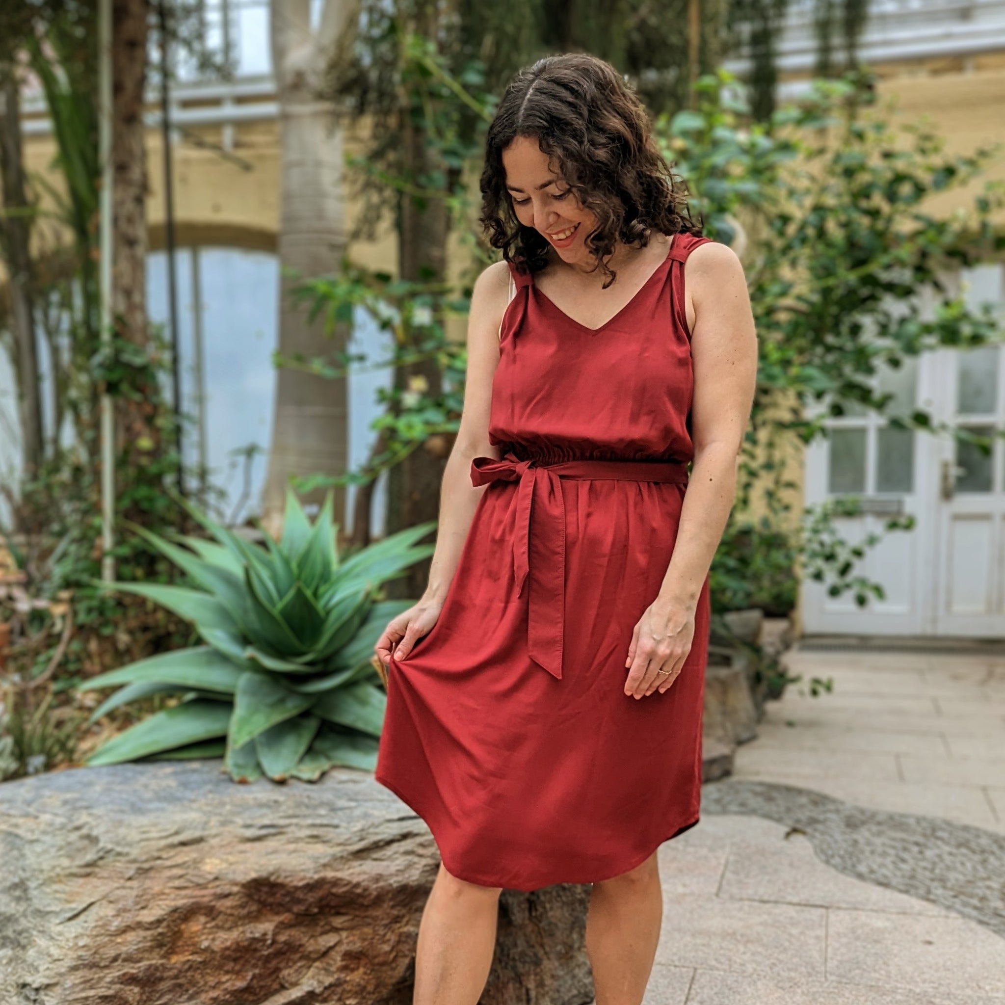 ME&MAY Sommerkleid "Olivia" Brick Red