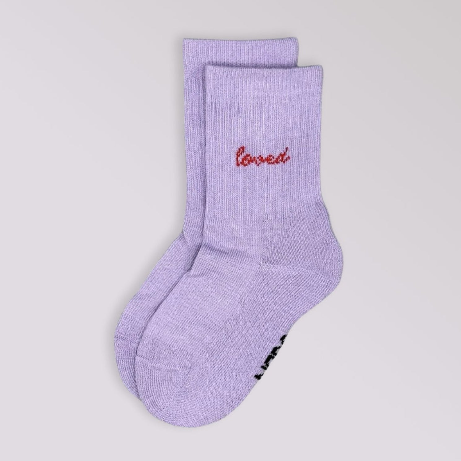 No Bad Days Club Baby/Kids Socken "LOVED" 3-4 Jahre Lavender Rot