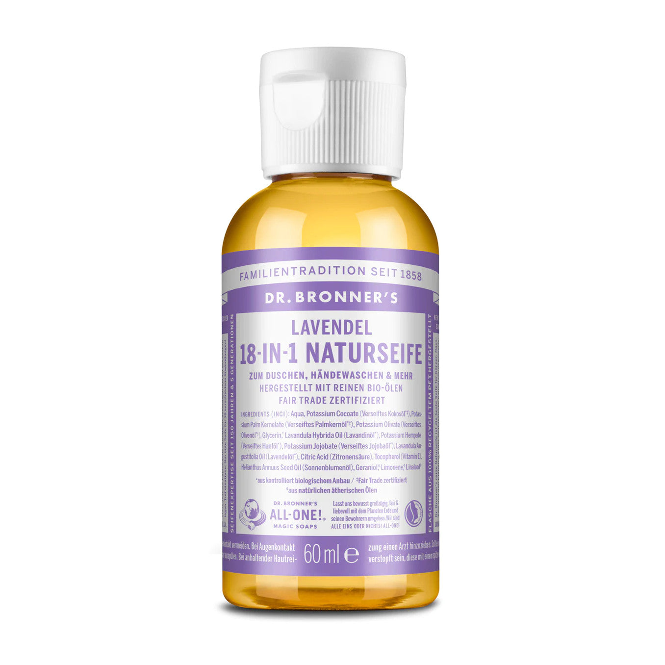 Dr. Bronner's Flüssigseife "18-in-1" Lavendel 60 ml