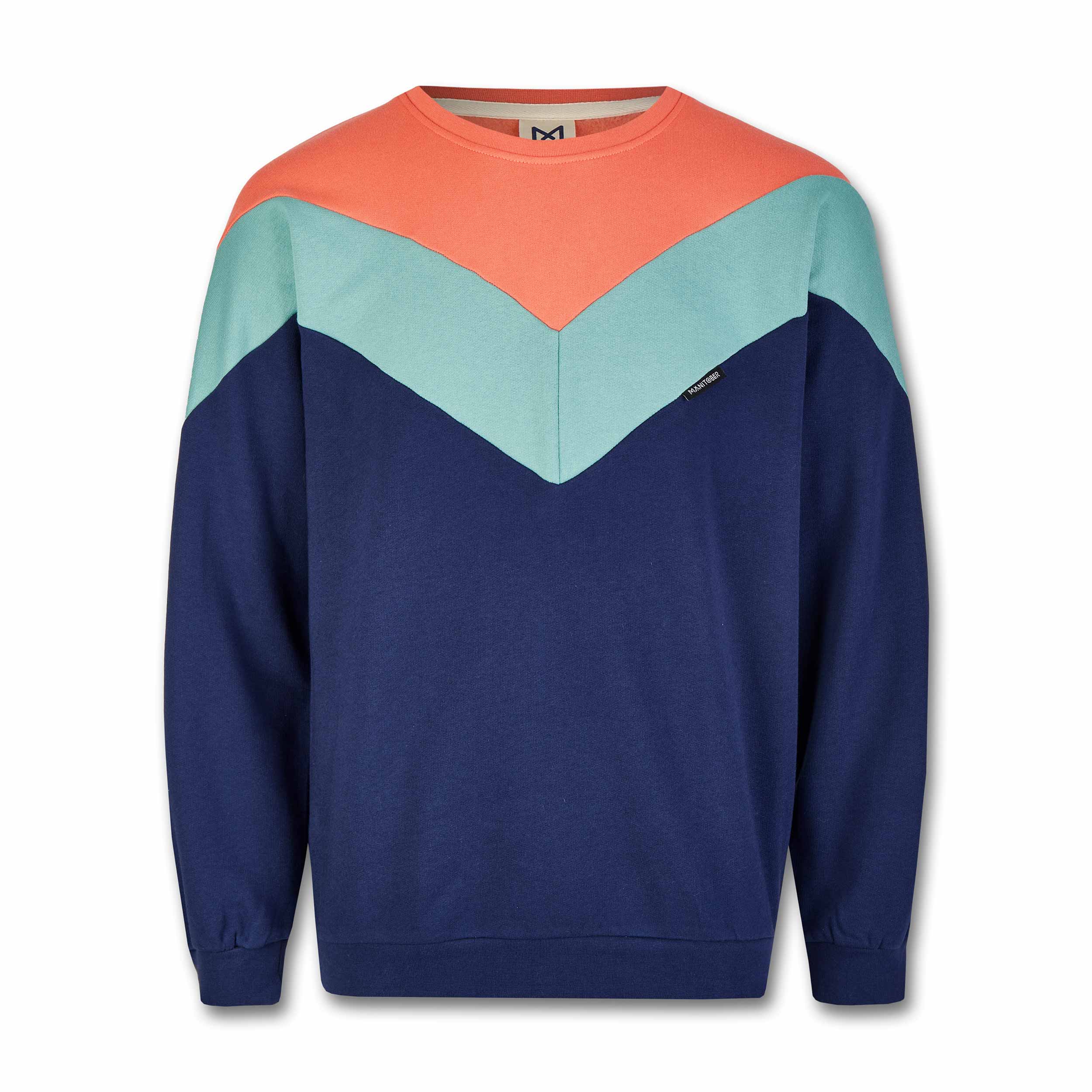 Manitober Unisex Sweatshirt "Cut & Sew" S Coral Mint Navy