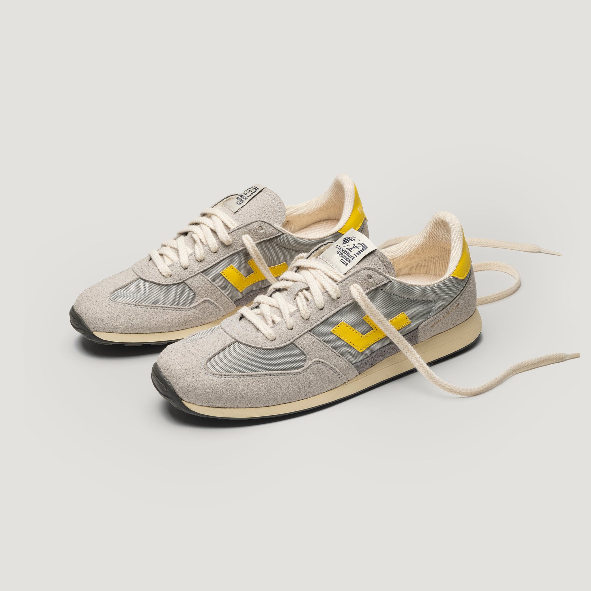 Flamingo's Life Unisex Sneaker "Marathon Club" Gray Lemon