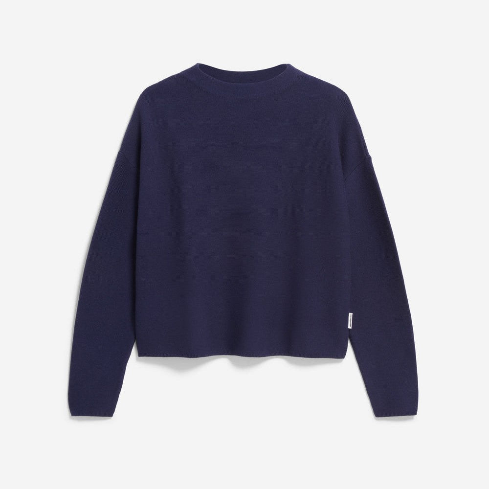 ARMEDANGELS Strick Pullover "MERINAA LINKS LINKS SWEATER" Tinted Navy