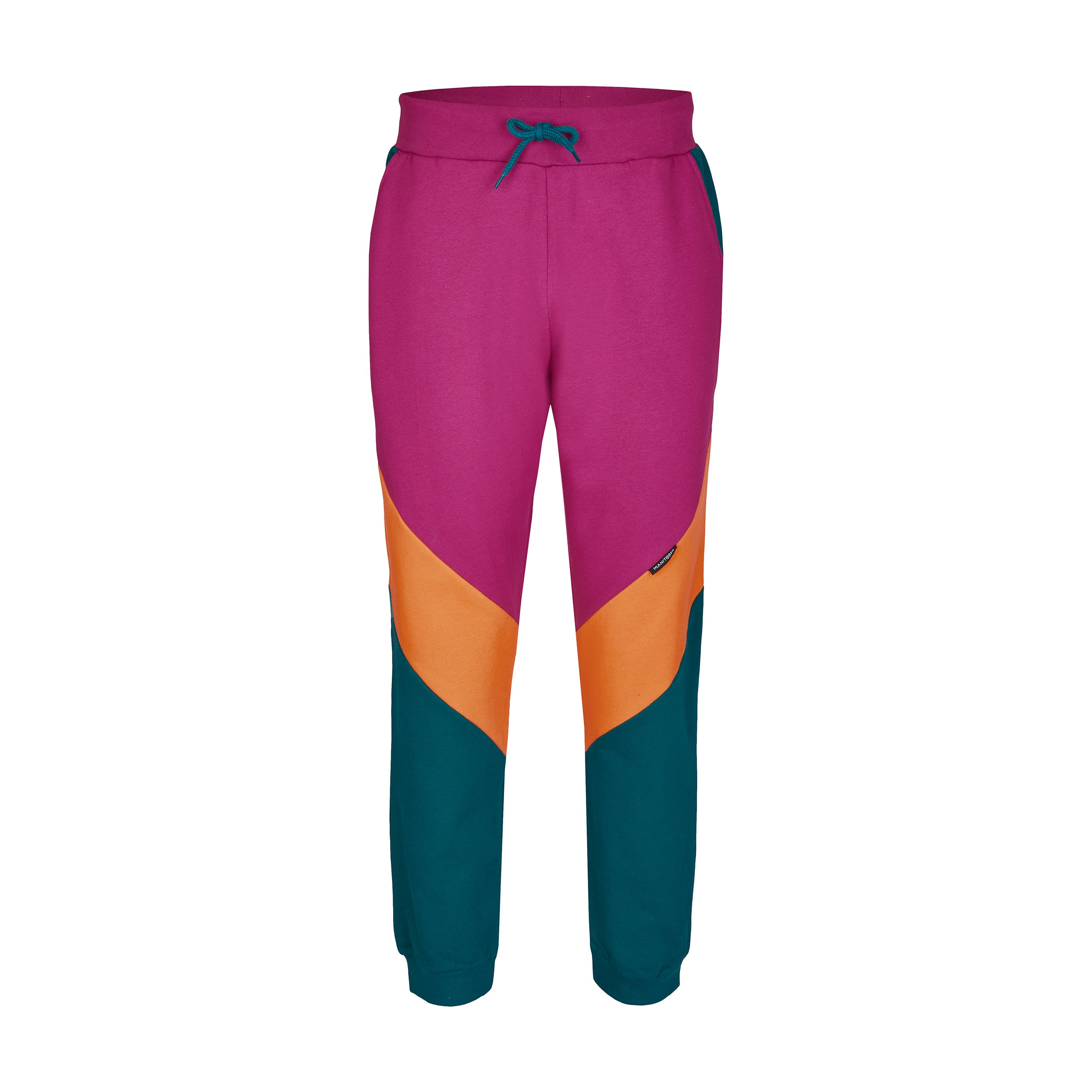 Manitober Unisex Jogginghose "Cut & Sew" Green Orange Berry