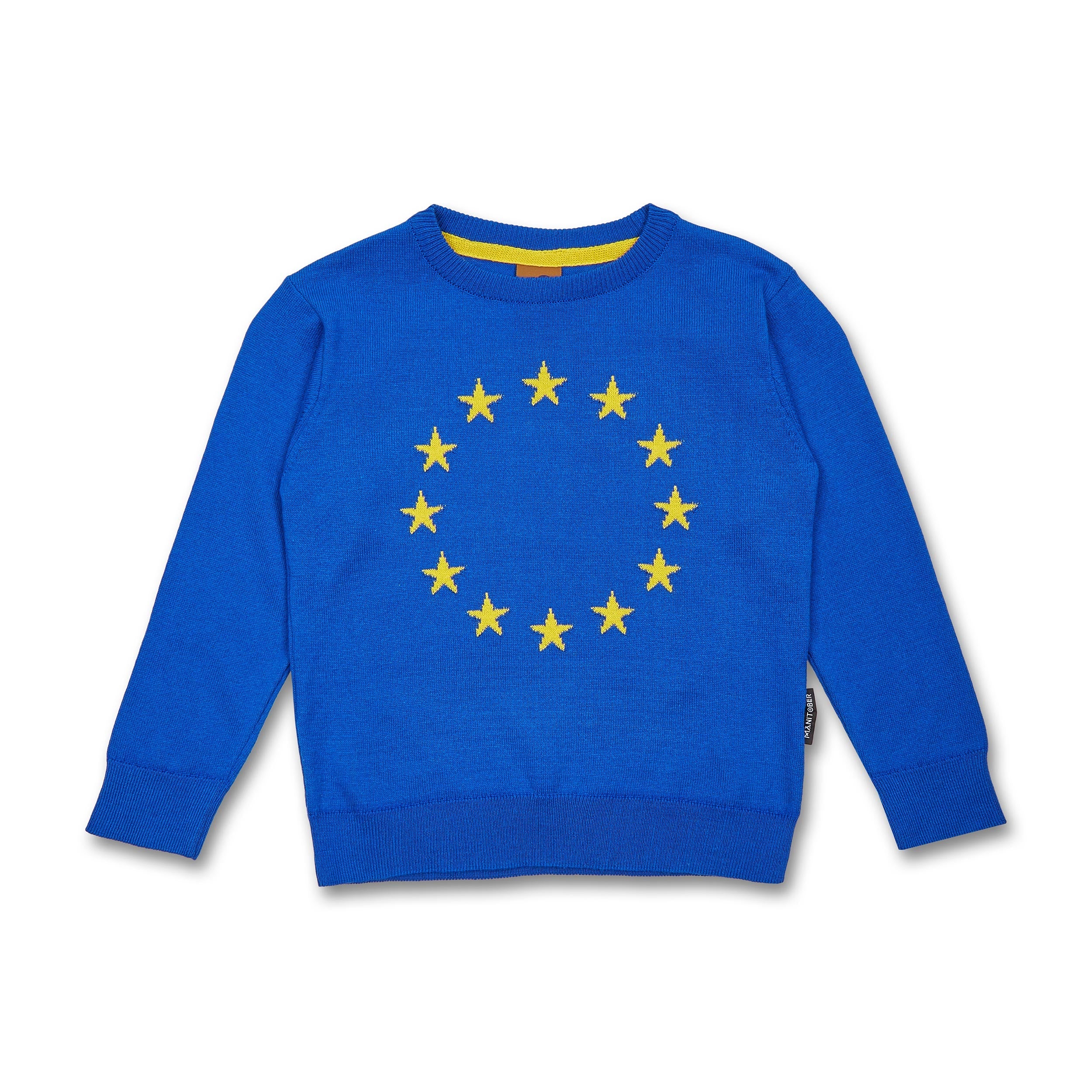 Manitober Kinder Strickpullover "Europe" 98 104 Blue