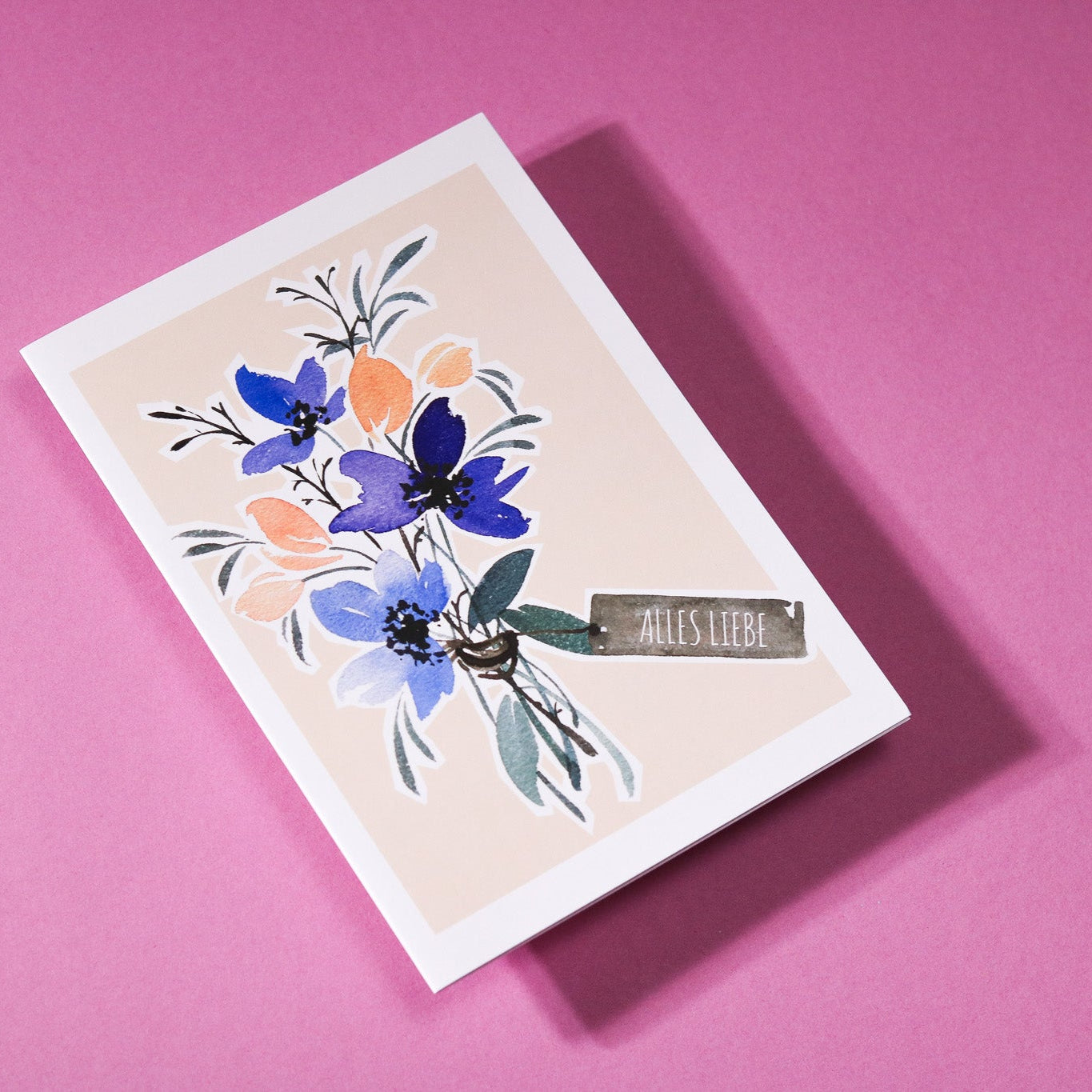 The Modern Traditional Klappkarte DIN A5 DIN A5 „Alles Liebe“ (ohne Umschlag)