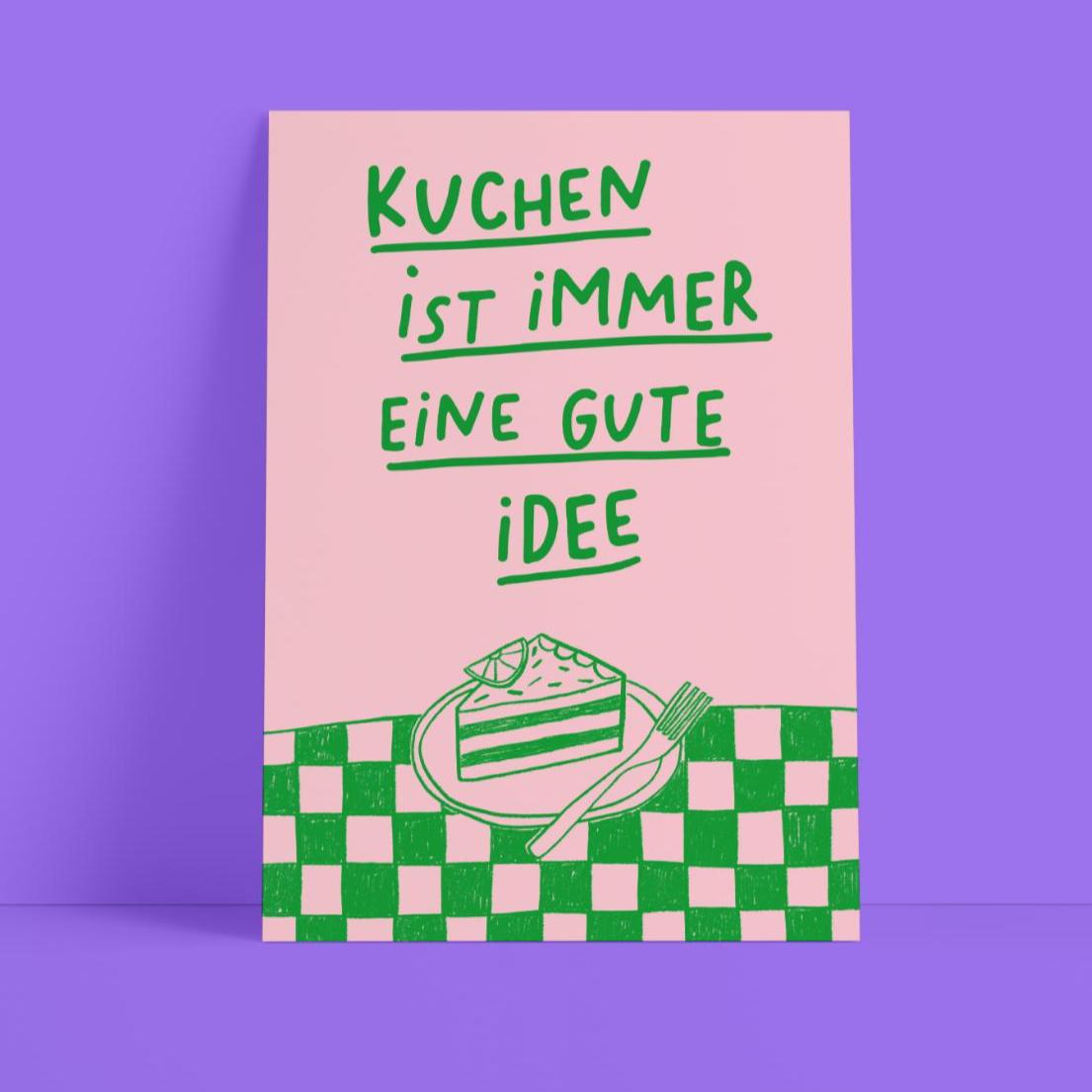 Studio Danii Postkarte DIN A6 Kuchen ist immer eine gute Idee DIN A6