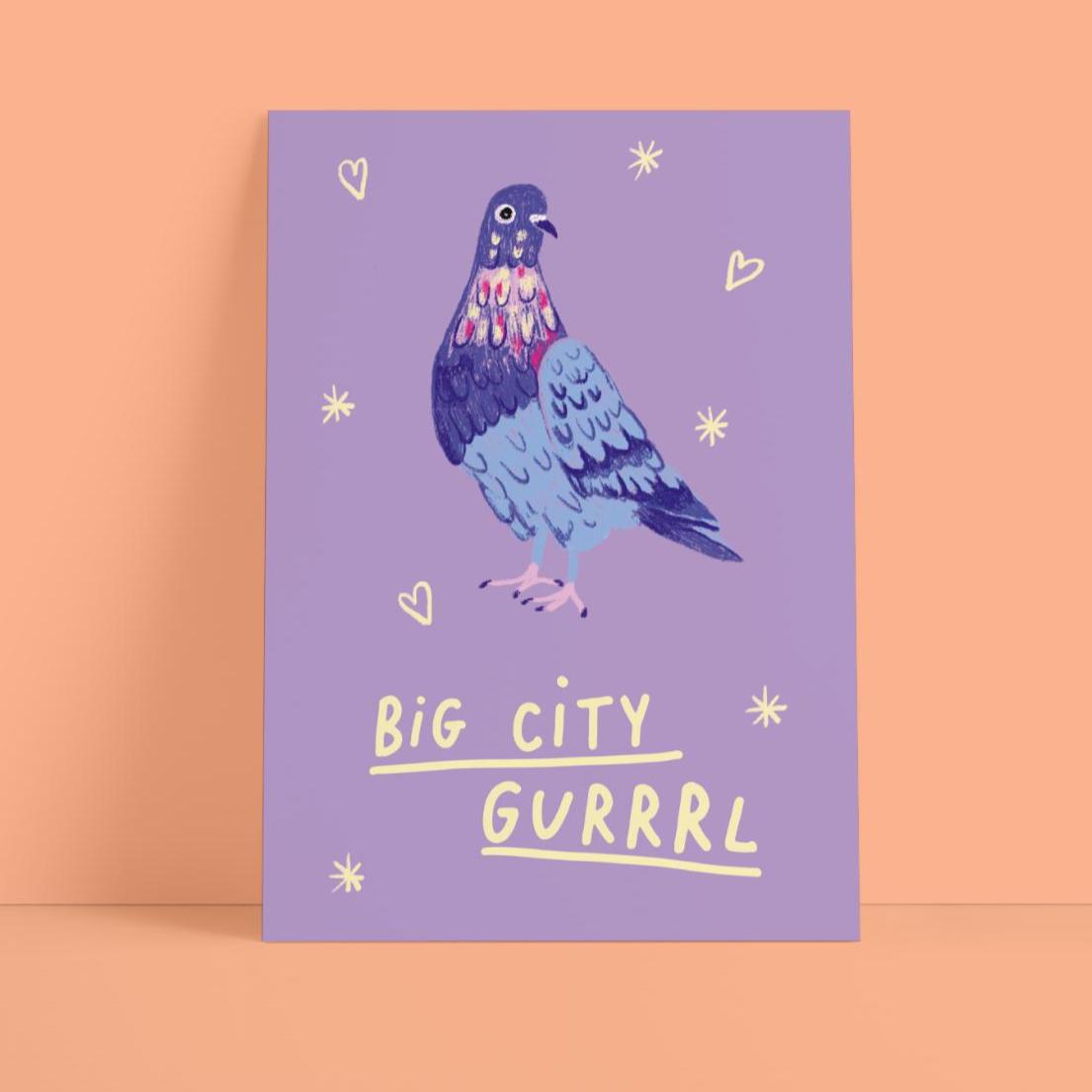 Studio Danii Postkarte DIN A6 Big City Gurrl DIN A6
