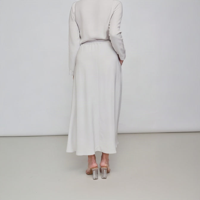 NINA REIN Rock aus Lyocell in Hellgrau