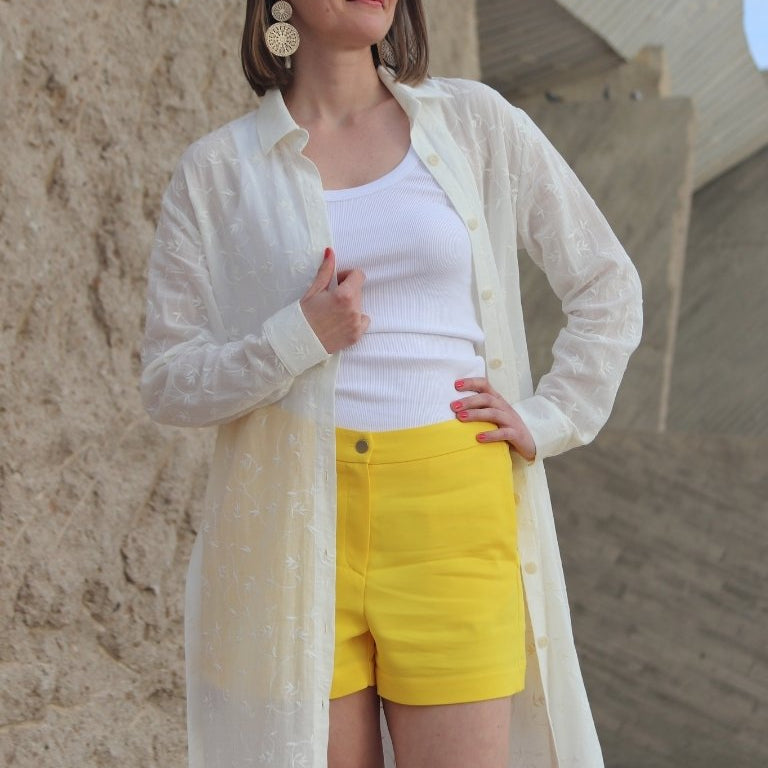 NINA REIN Kleid aus Baumwolle (Bio) Cream
